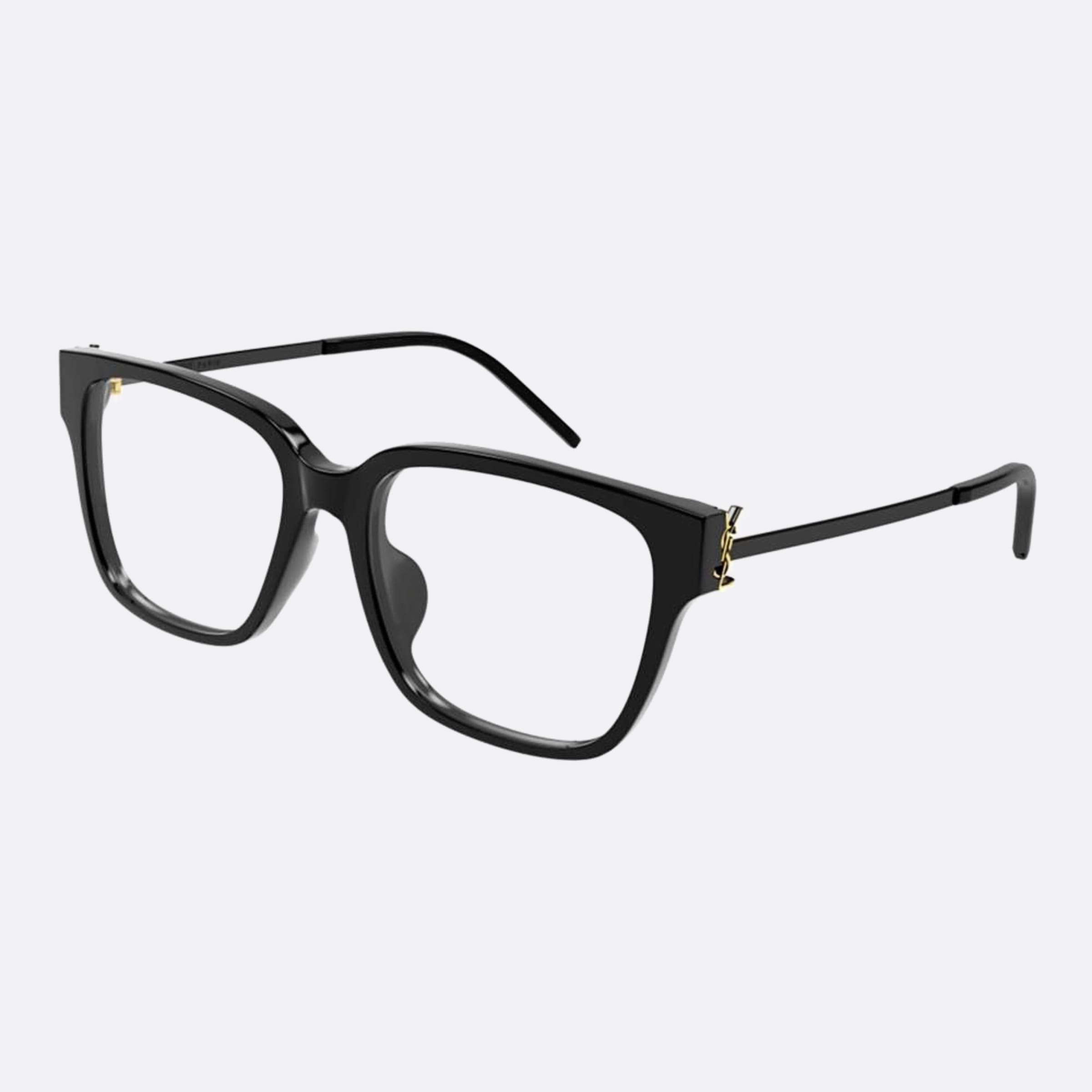 Saint 54mm Laurent M48o Black Geometric Woman Eyeglasses - Side View