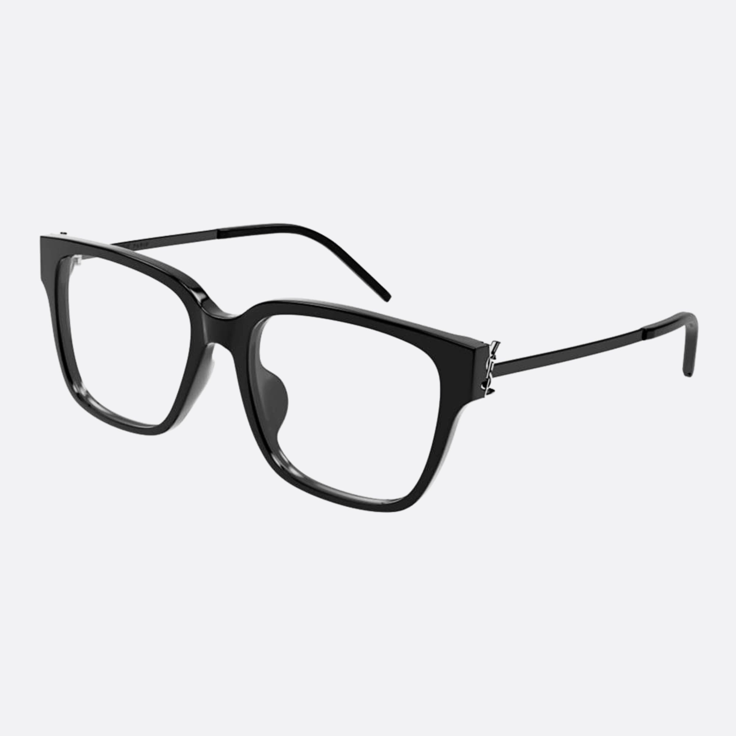 Saint 54mm Laurent M48o Black Geometric Woman Eyeglasses - Side View