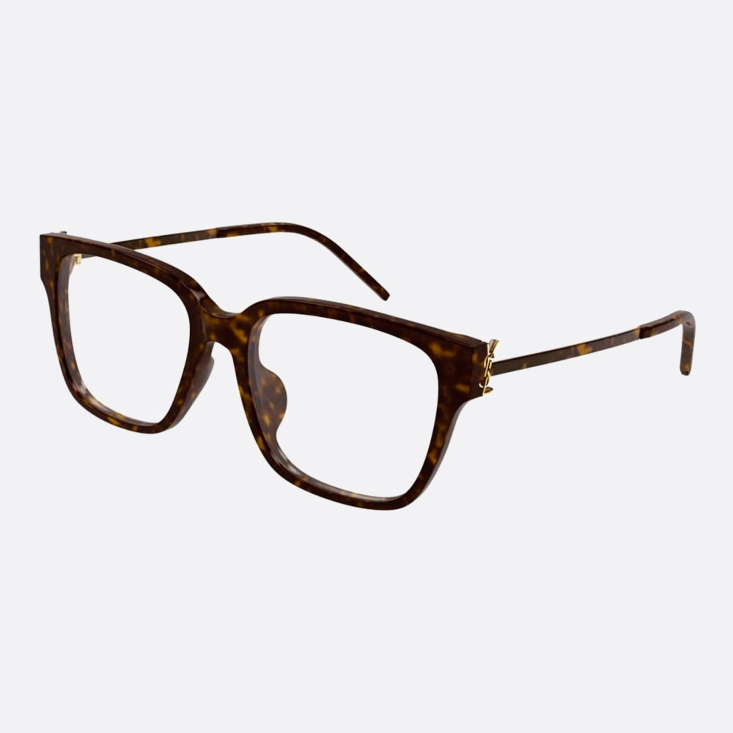 Saint 54mm Laurent M48o Havana Geometric Woman Eyeglasses - Side View