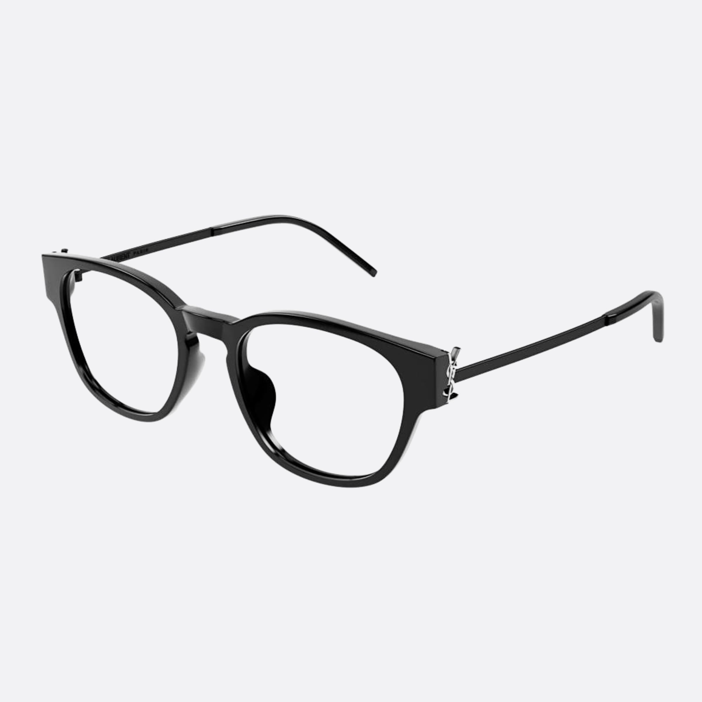 Saint 51mm Laurent M48o Black Geometric Woman Eyeglasses - Side View