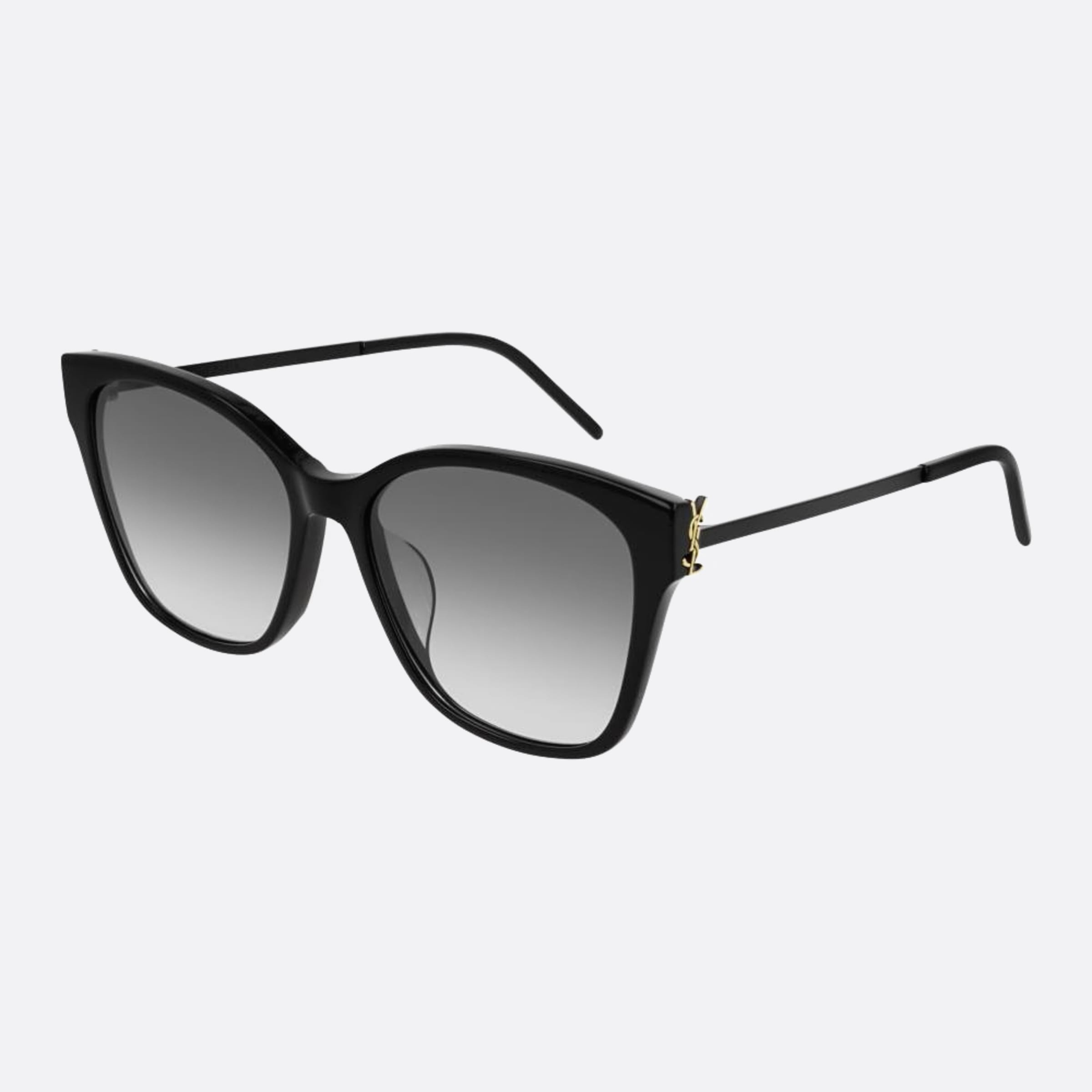 Saint 56mm Laurent M48s Black Visor Women Sunglasses - Side View