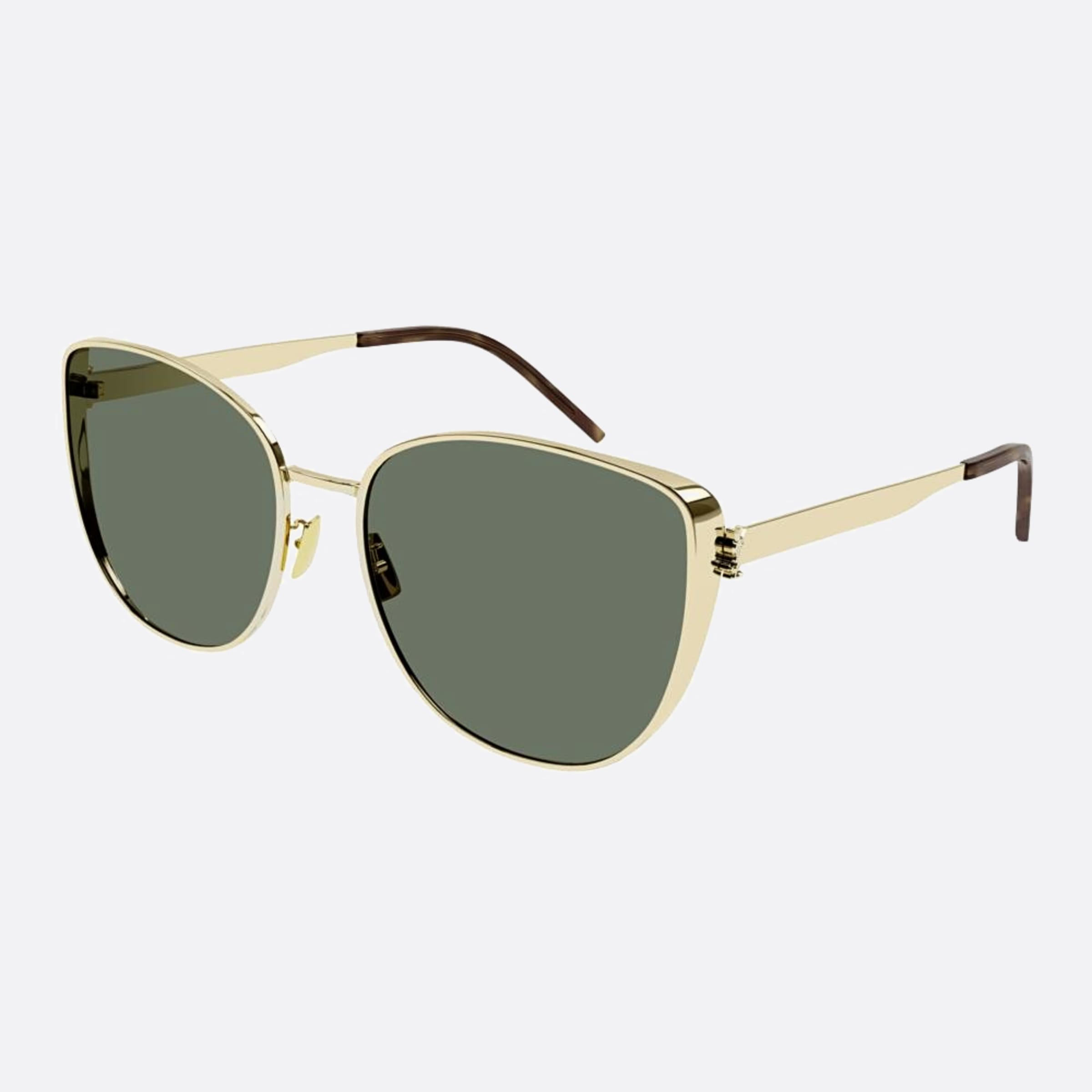 Saint 61mm Laurent M89 Gdgn Gold Cat Eye Woman Sunglasses - Side View