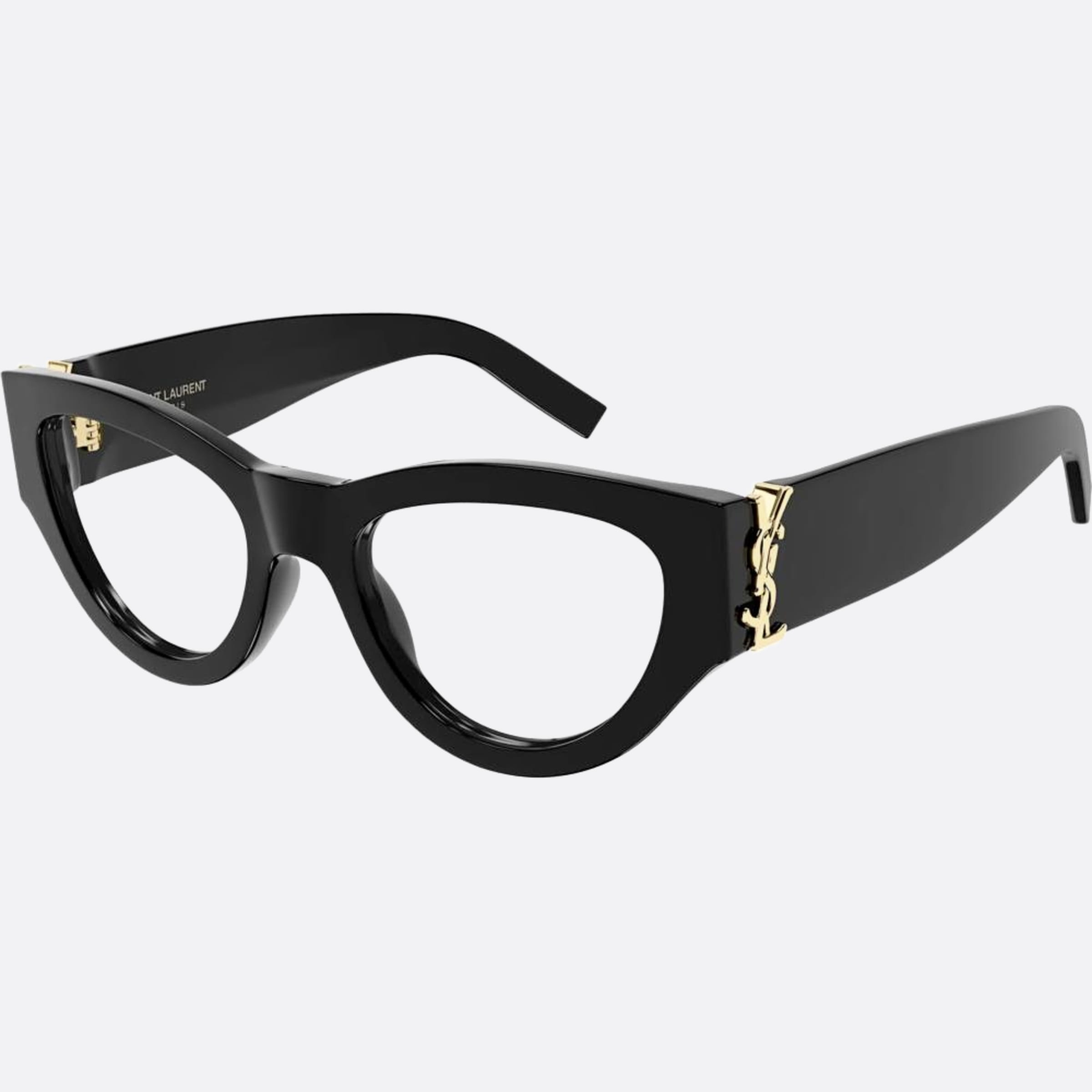 Saint 53mm Laurent M94 Opt Black Cat Eye Woman Eyeglasses - Side View