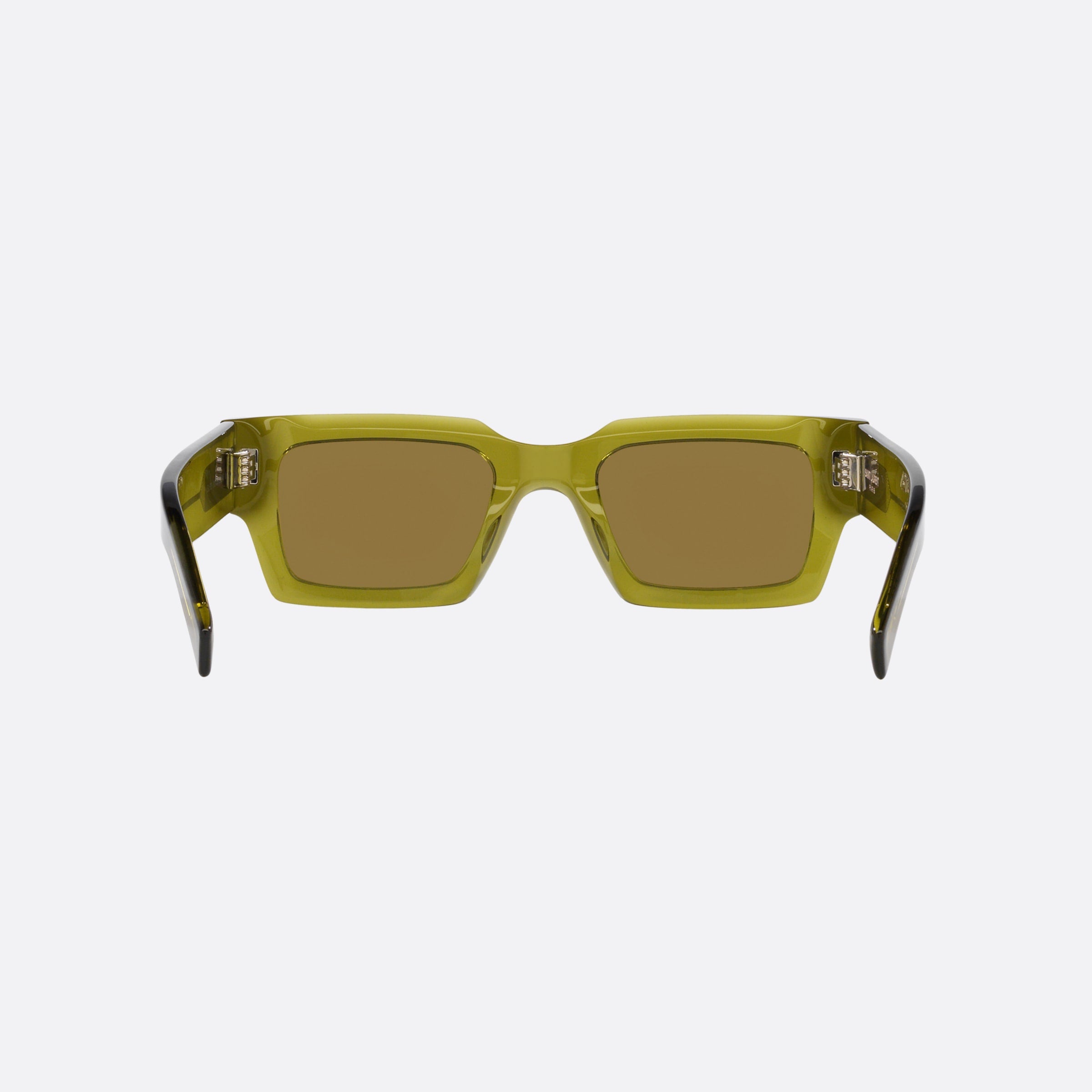 Saint 53mm Laurent Sl572 Green Rectangular Unisex Sunglasses - Side View