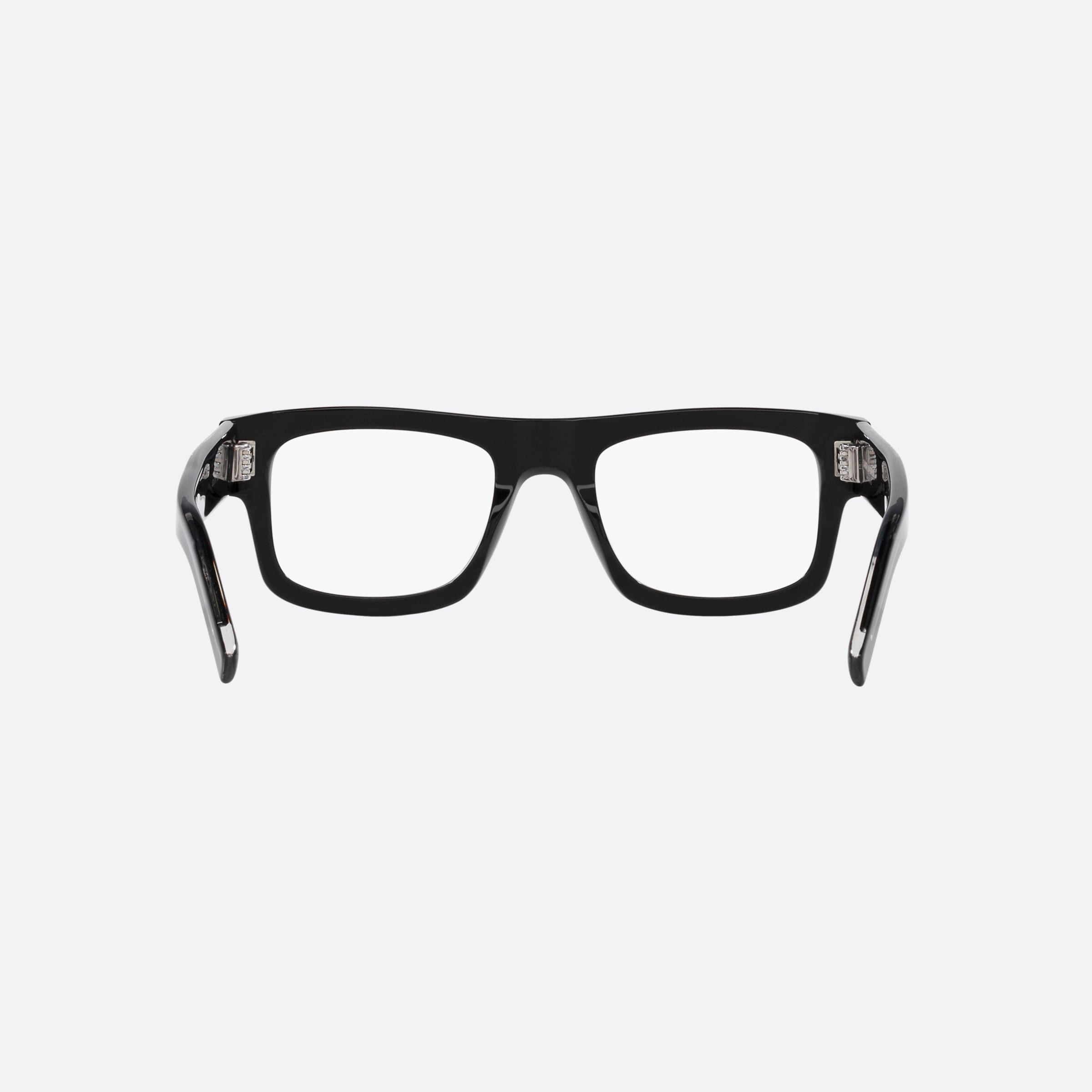 Saint 52mm Laurent Sl574 Black Rectangular Man Eyeglasses - Side View