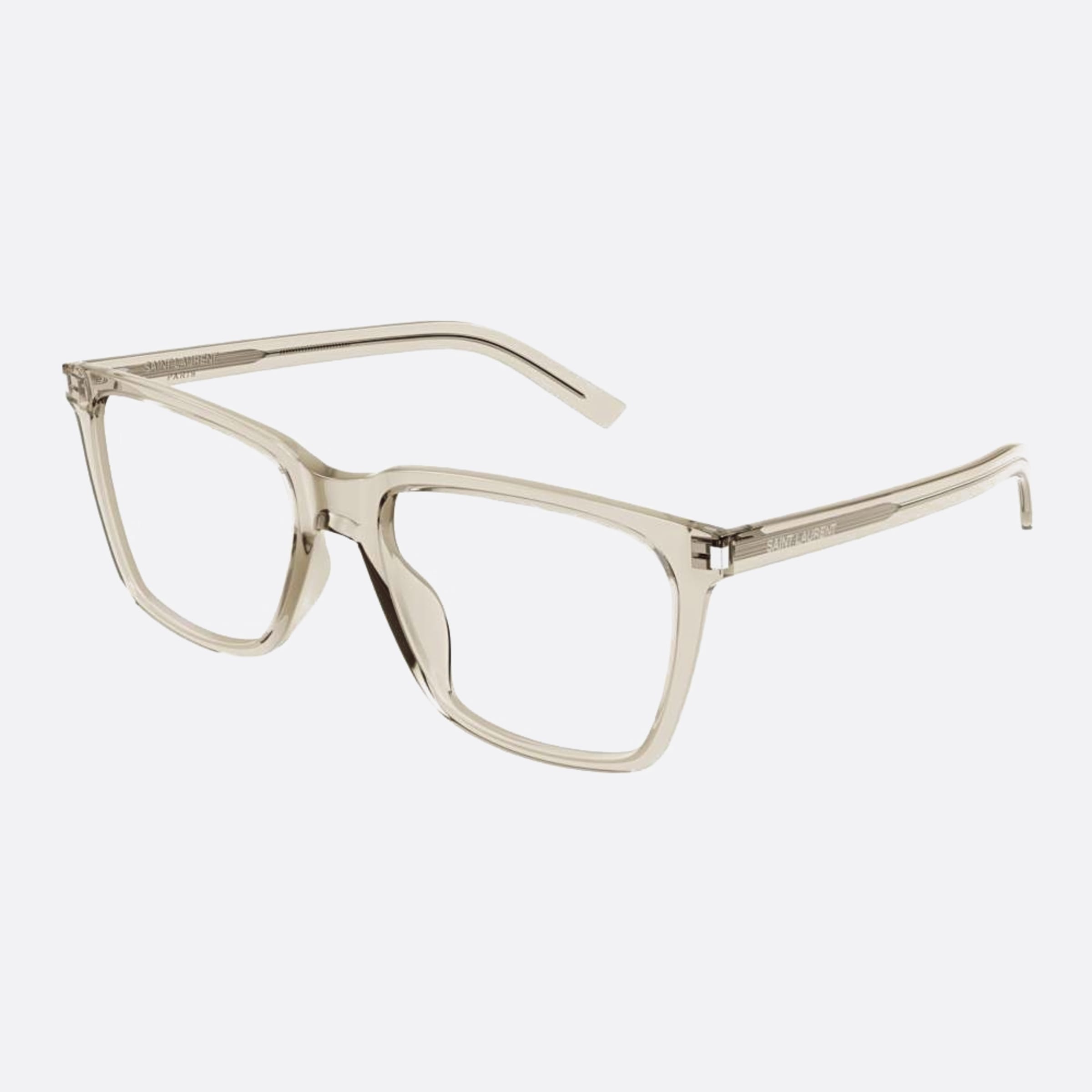 Saint 54mm Laurent Slim Opt Transparent Squared Woman Eyeglasses - Side View