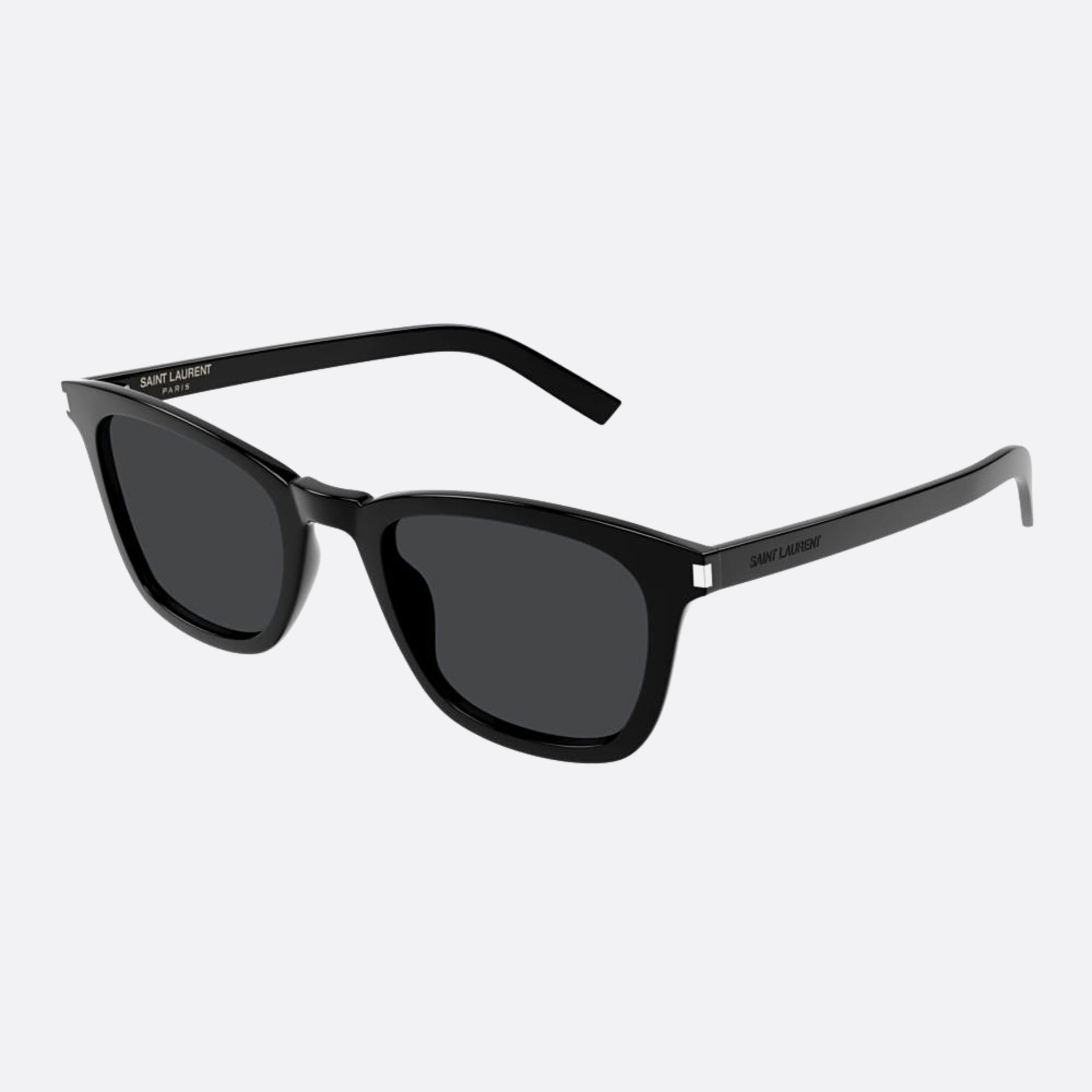 Saint 53mm Laurent Slim Black Squared Women Sunglasses - Side View