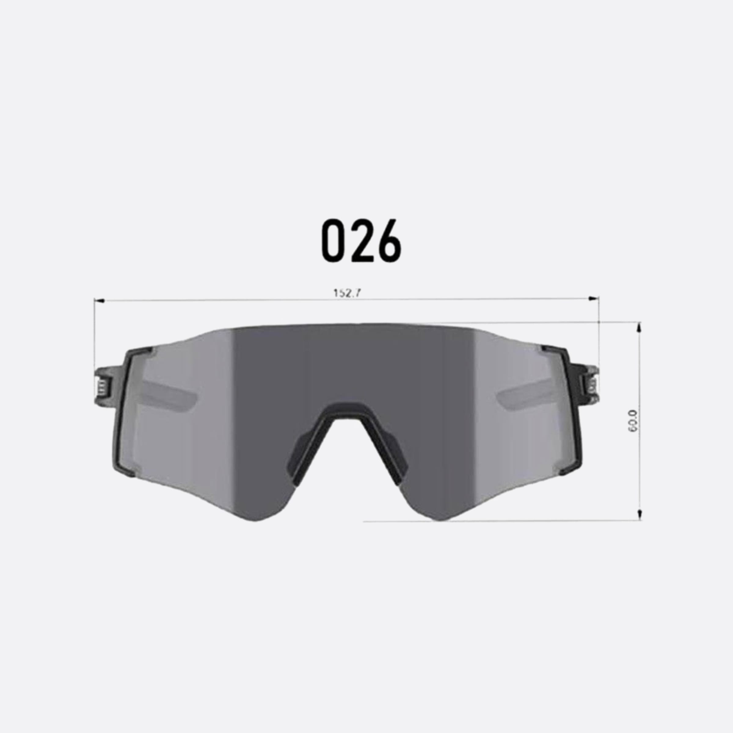 Salice 06mm Salice Grey Shield Men Sunglasses - Side View
