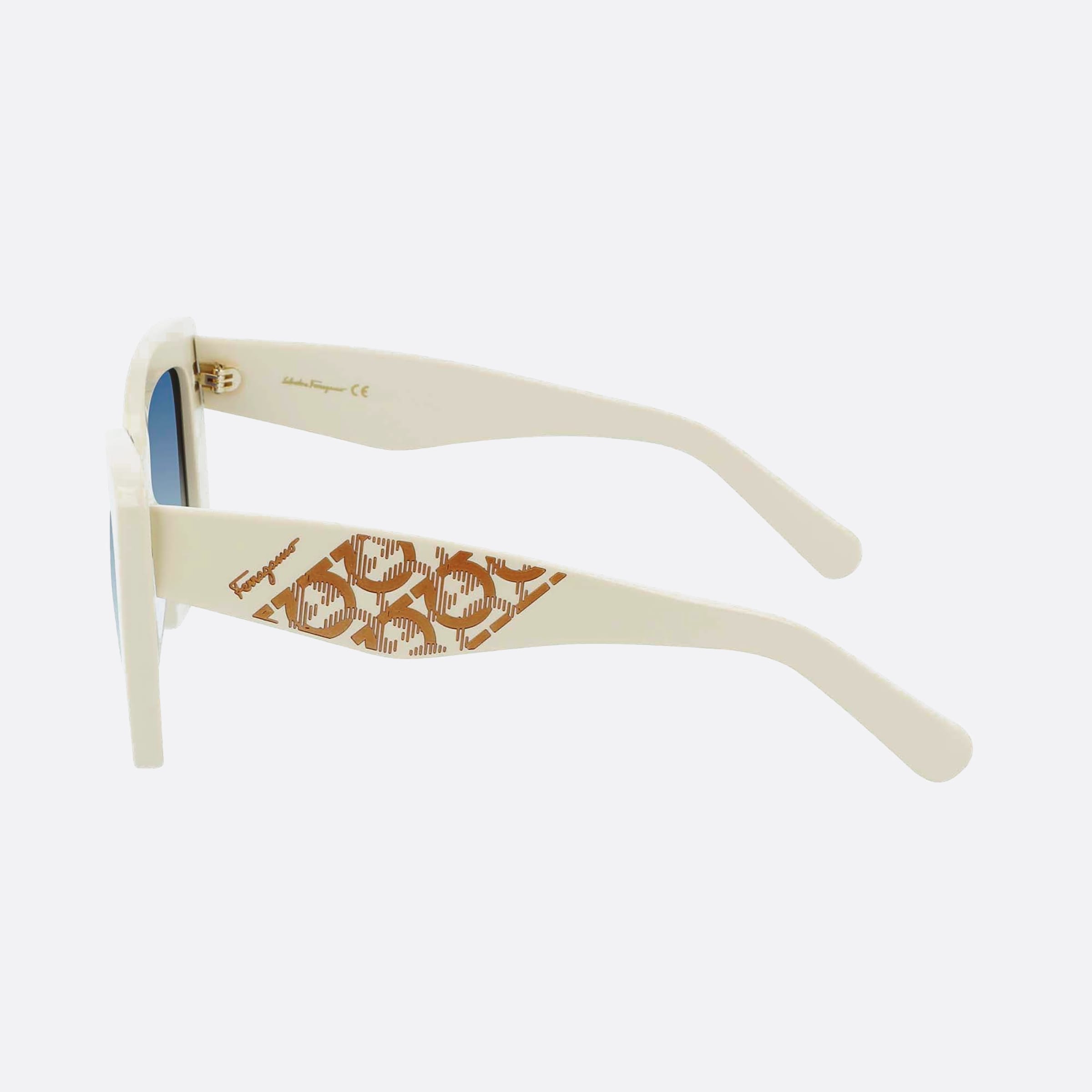 Salvatore 52mm Ferragamo White Butterfly Women Sunglasses - Detail View