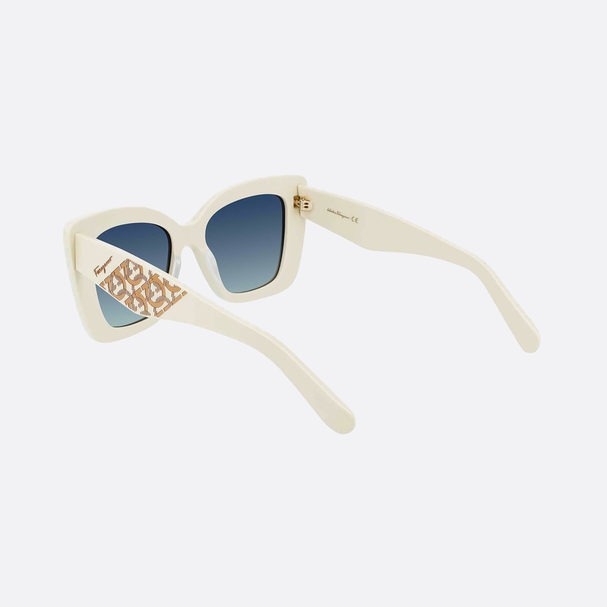 Salvatore 52mm Ferragamo White Butterfly Women Sunglasses - Lifestyle Shot