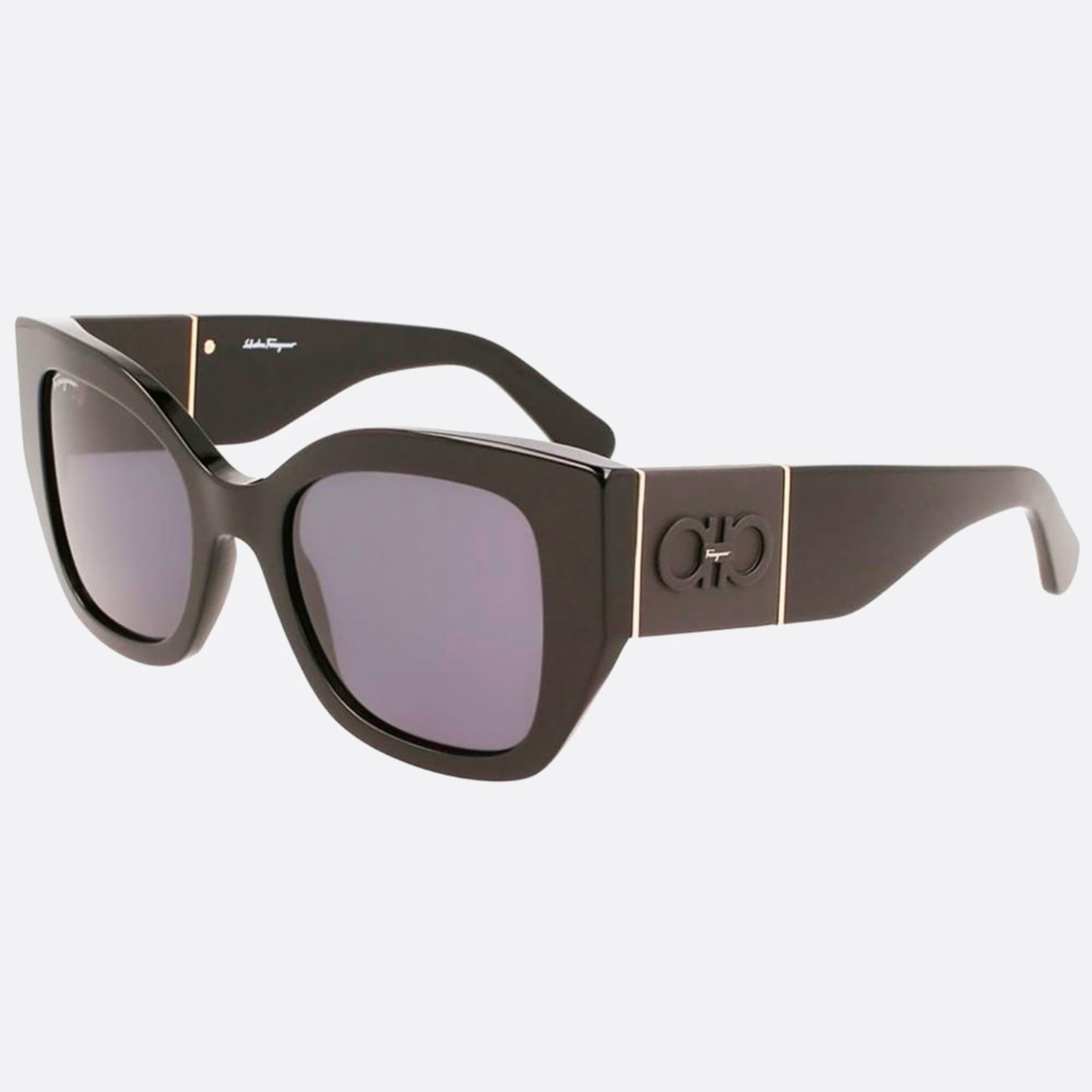 Salvatore 51mm Ferragamo Black Cat Eye Women Sunglasses - Side View