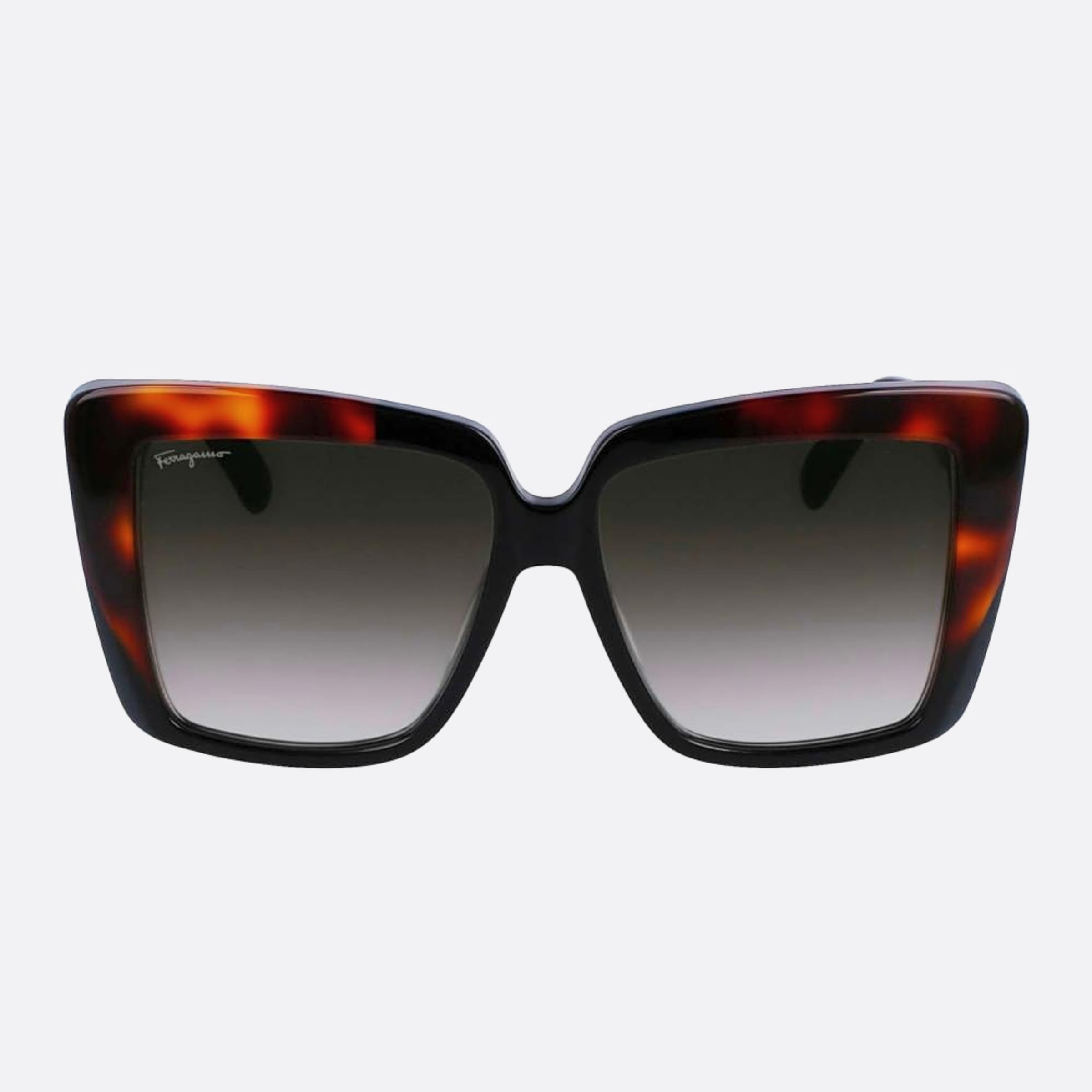 Salvatore 55mm Ferragamo Havana Geometric Women Sunglasses - Main View