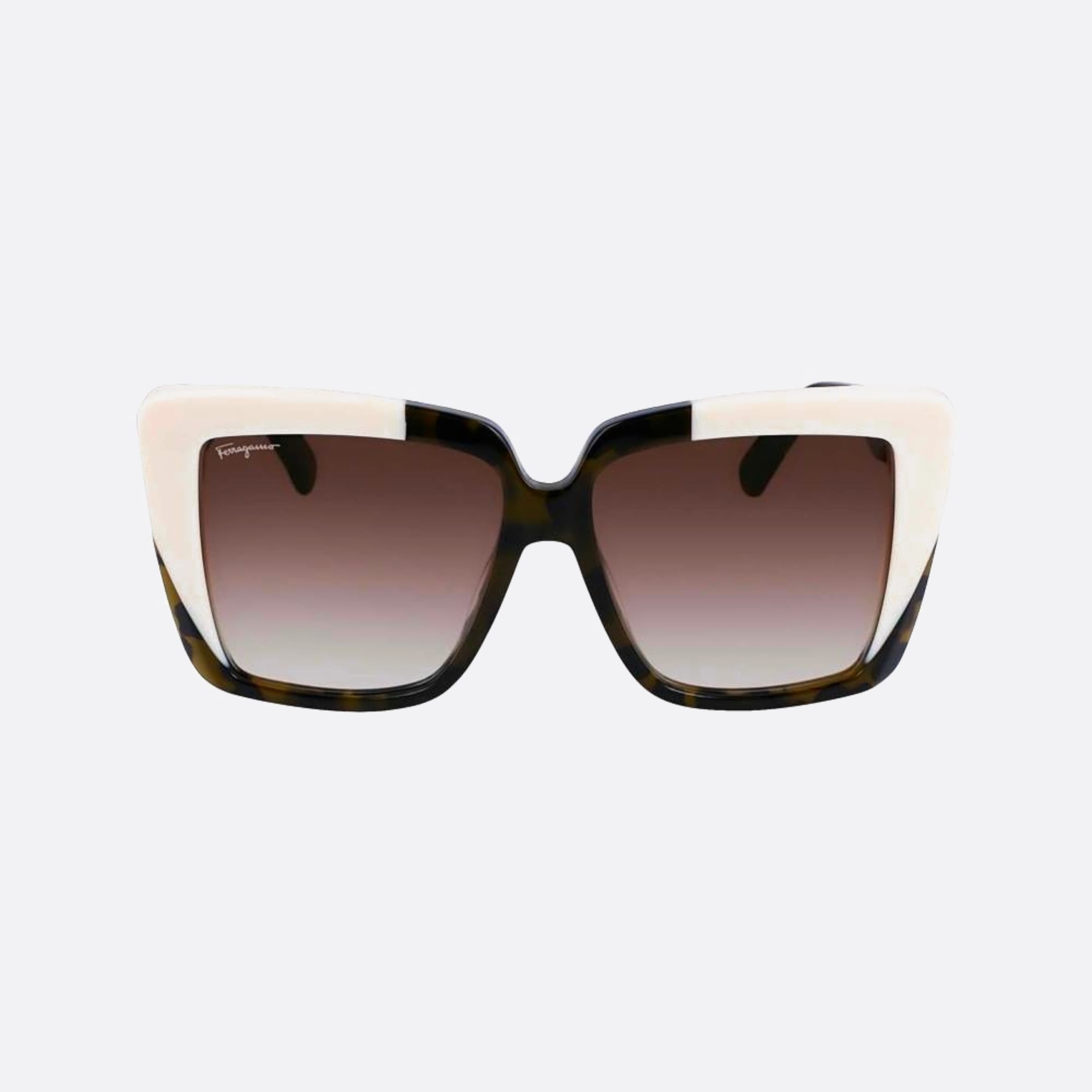 Salvatore 55mm Ferragamo White Geometric Women Sunglasses - Main View