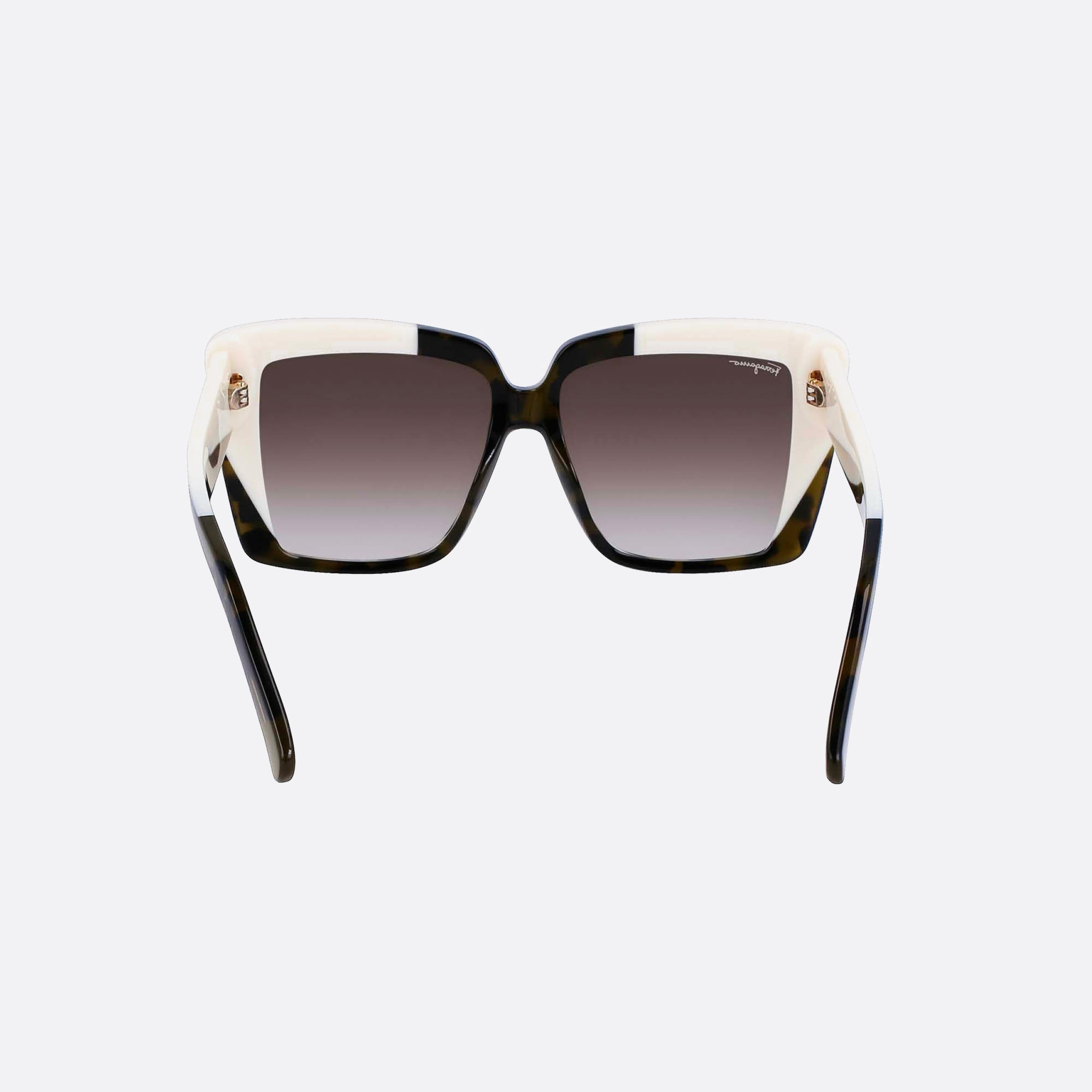 Salvatore 55mm Ferragamo White Geometric Women Sunglasses - Additional Angle