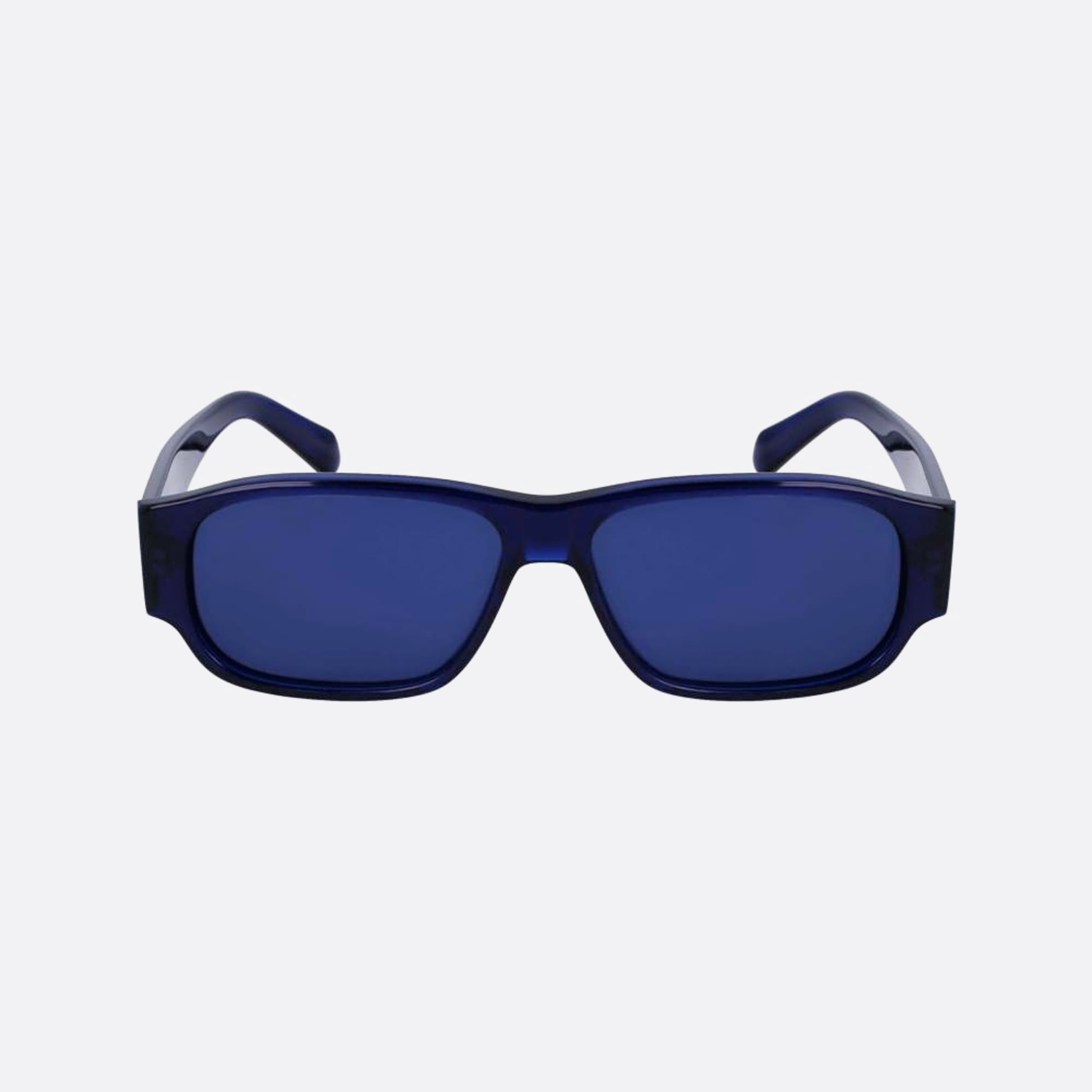 Salvatore 57mm Ferragamo Blue Geometric Men Sunglasses - Main View