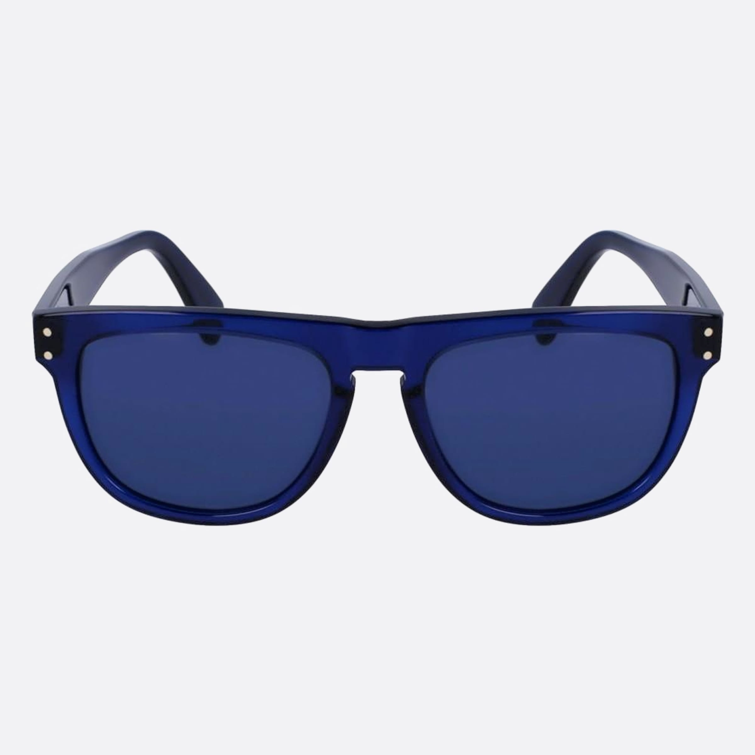 Salvatore 55mm Ferragamo Blue Squared Men Sunglasses - Main View