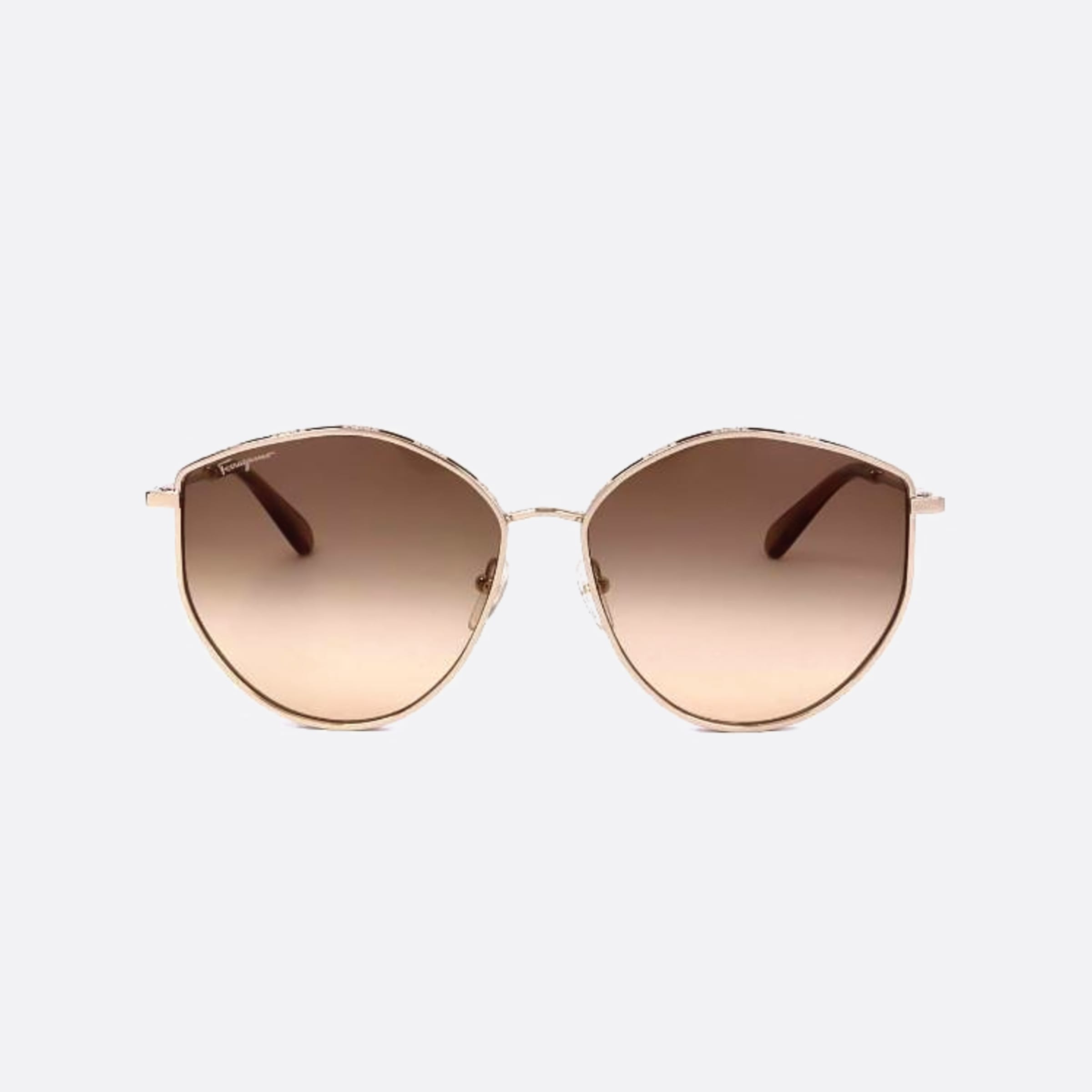 Salvatore 60mm Ferragamo Sf264s Gold Butterfly Women Sunglasses - Main View