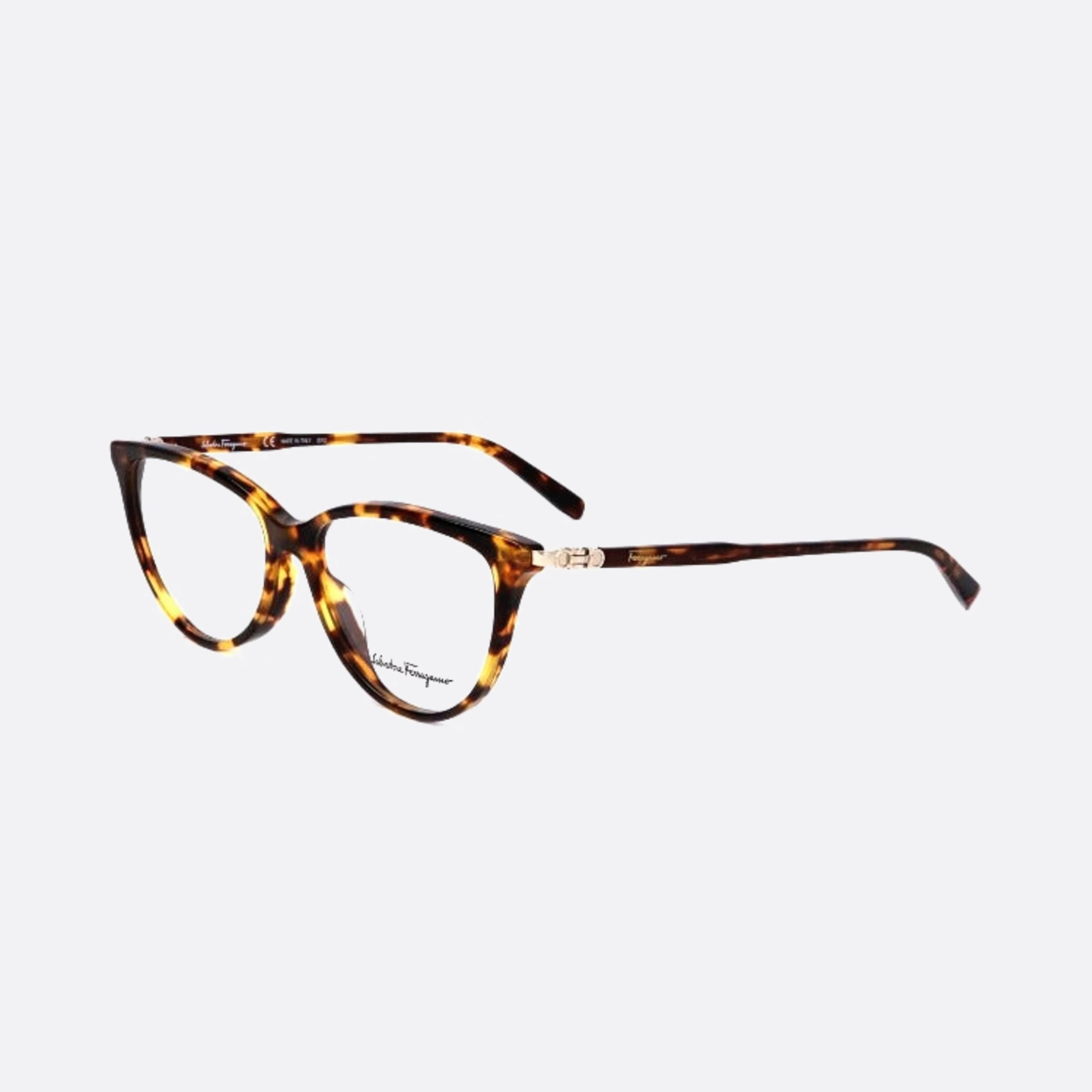Salvatore 53mm Ferragamo Sf2870 Havana Cat Eye Women Eyeglasses - Side View