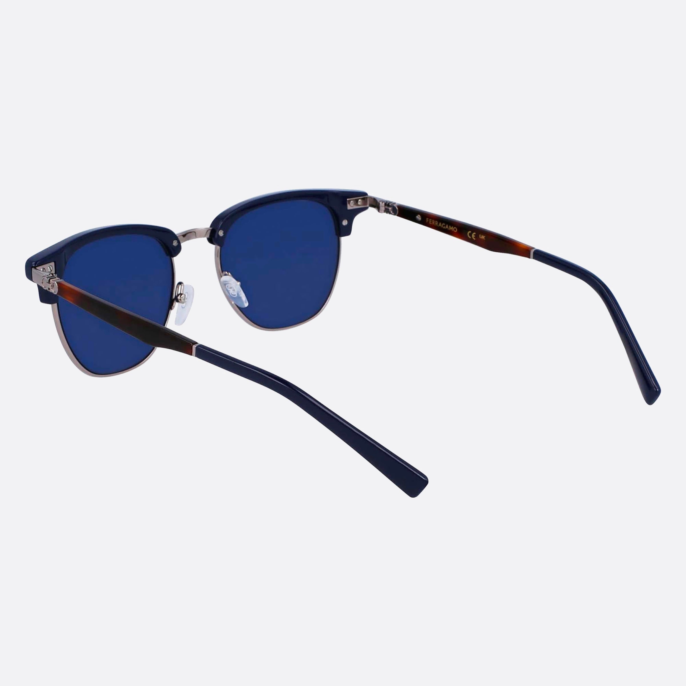 Salvatore 53mm Ferragamo Sf307s Blue Squared Men Sunglasses - Lifestyle Shot