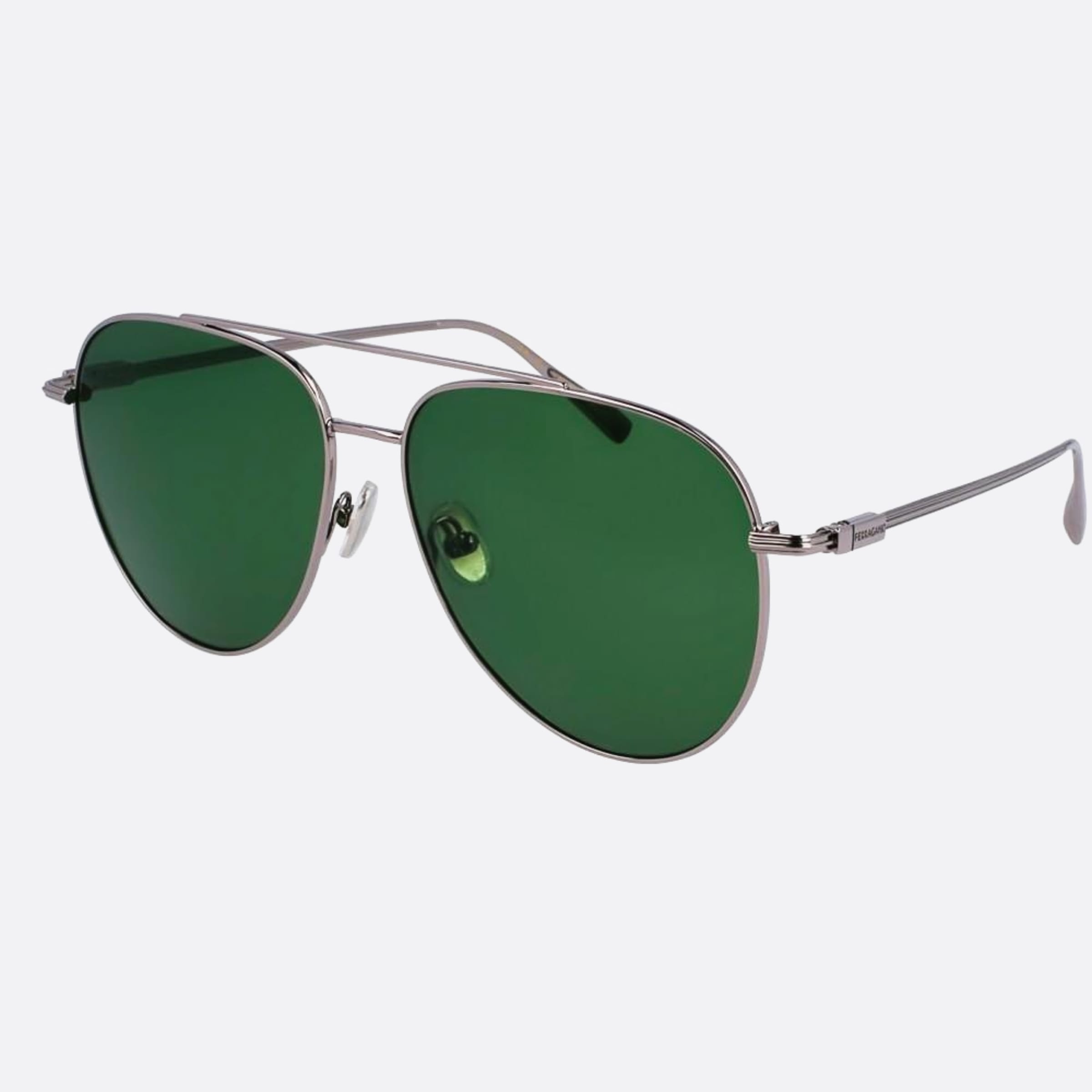 Salvatore 61mm Ferragamo Sf308s Grey Pilot Men Sunglasses - Side View
