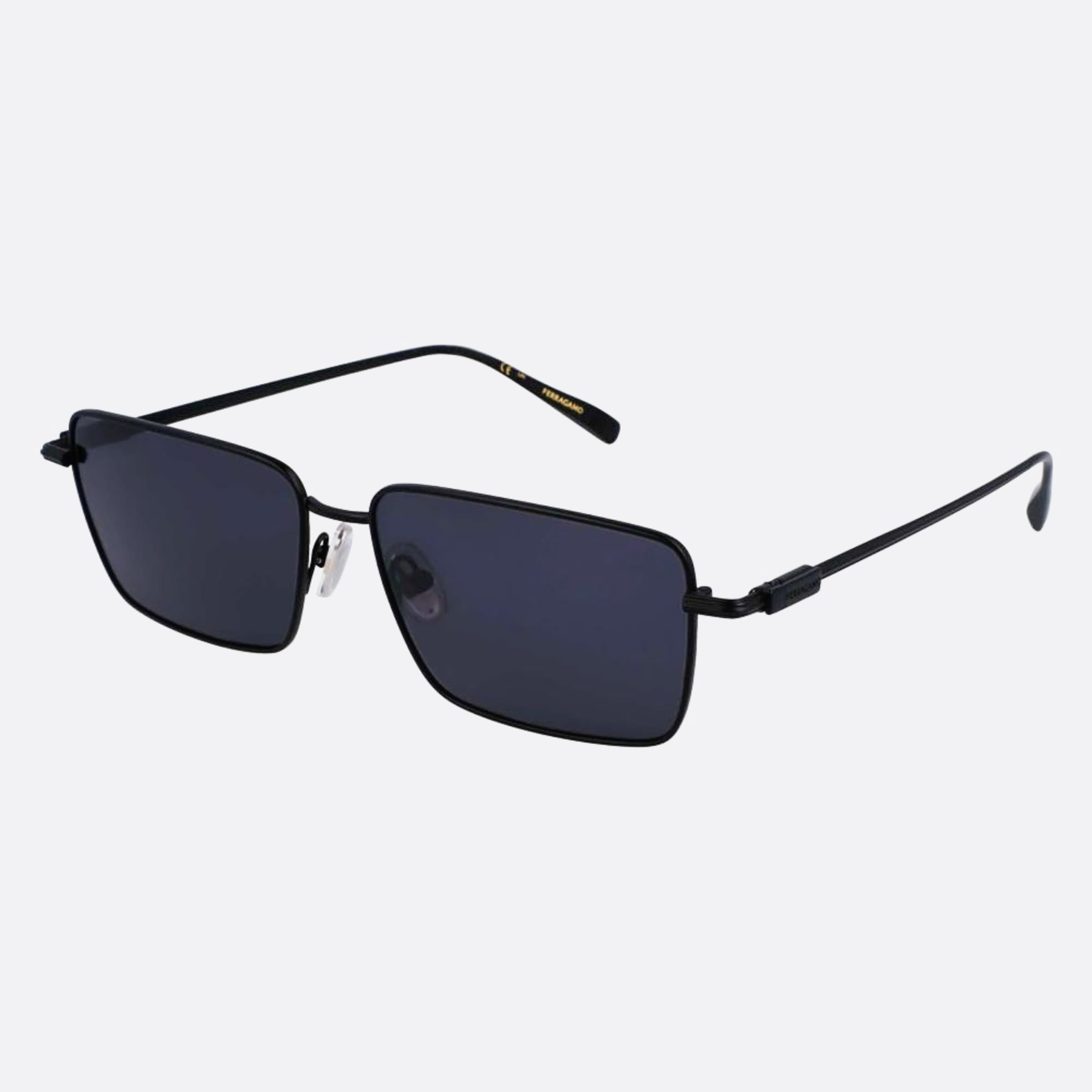 Salvatore 57mm Ferragamo Sf309s Black Geometric Men Sunglasses - Side View