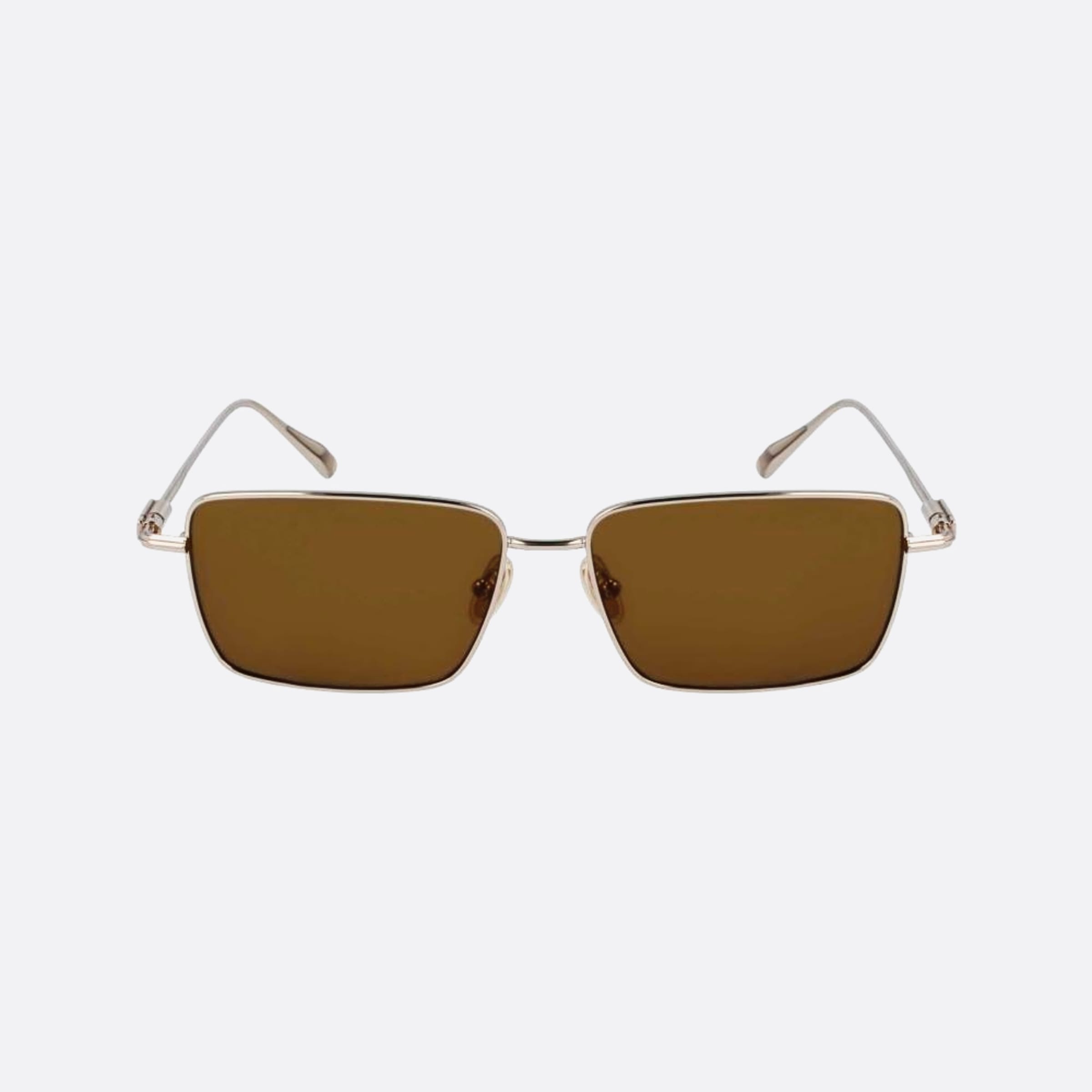 Salvatore 57mm Ferragamo Sf309s Gold Geometric Men Sunglasses - Main View