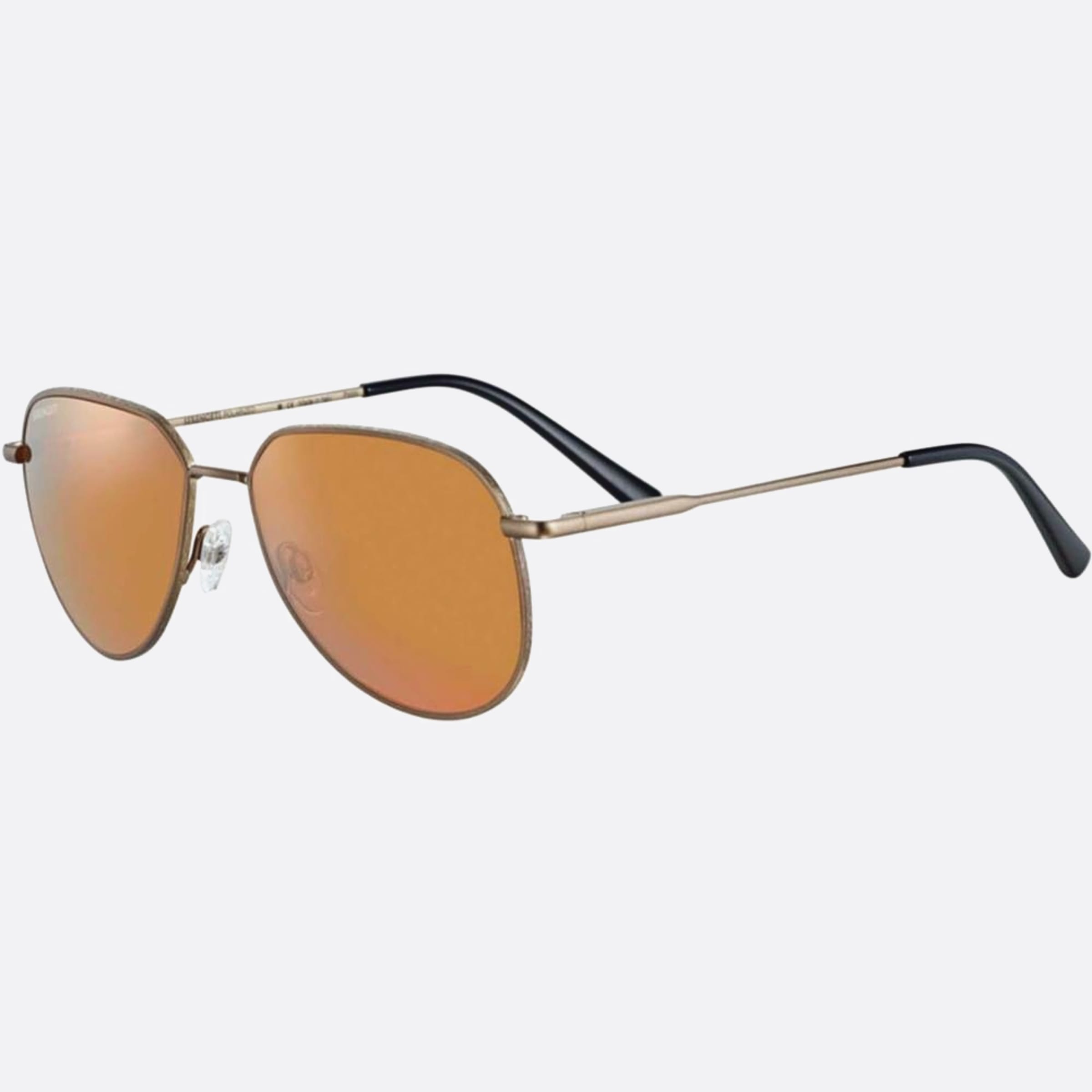Serengeti 56mm Haywood Ss543001 Brown Pilot Polarized Men Sunglasses - Side View