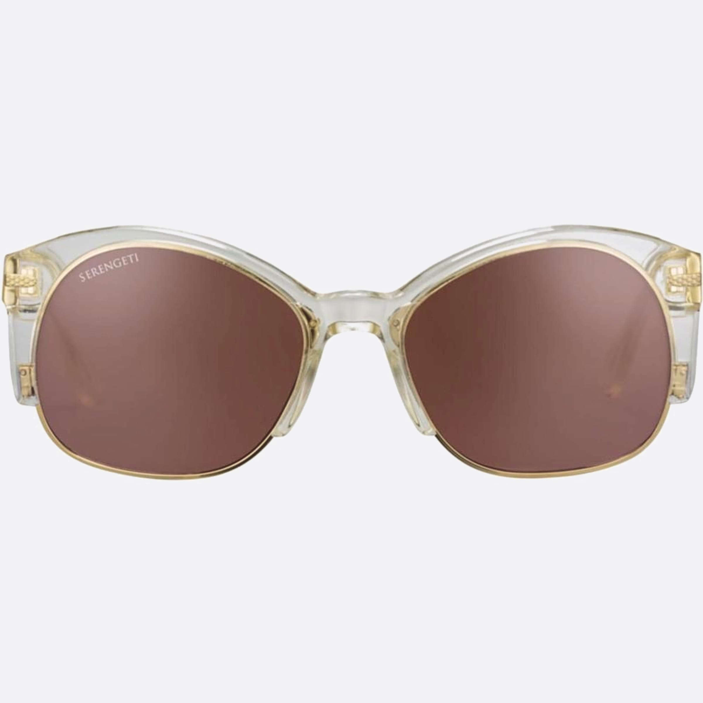 Serengeti 50mm Vinita Ss529003 Transparent Round Polarized Women Sunglasses - Main View