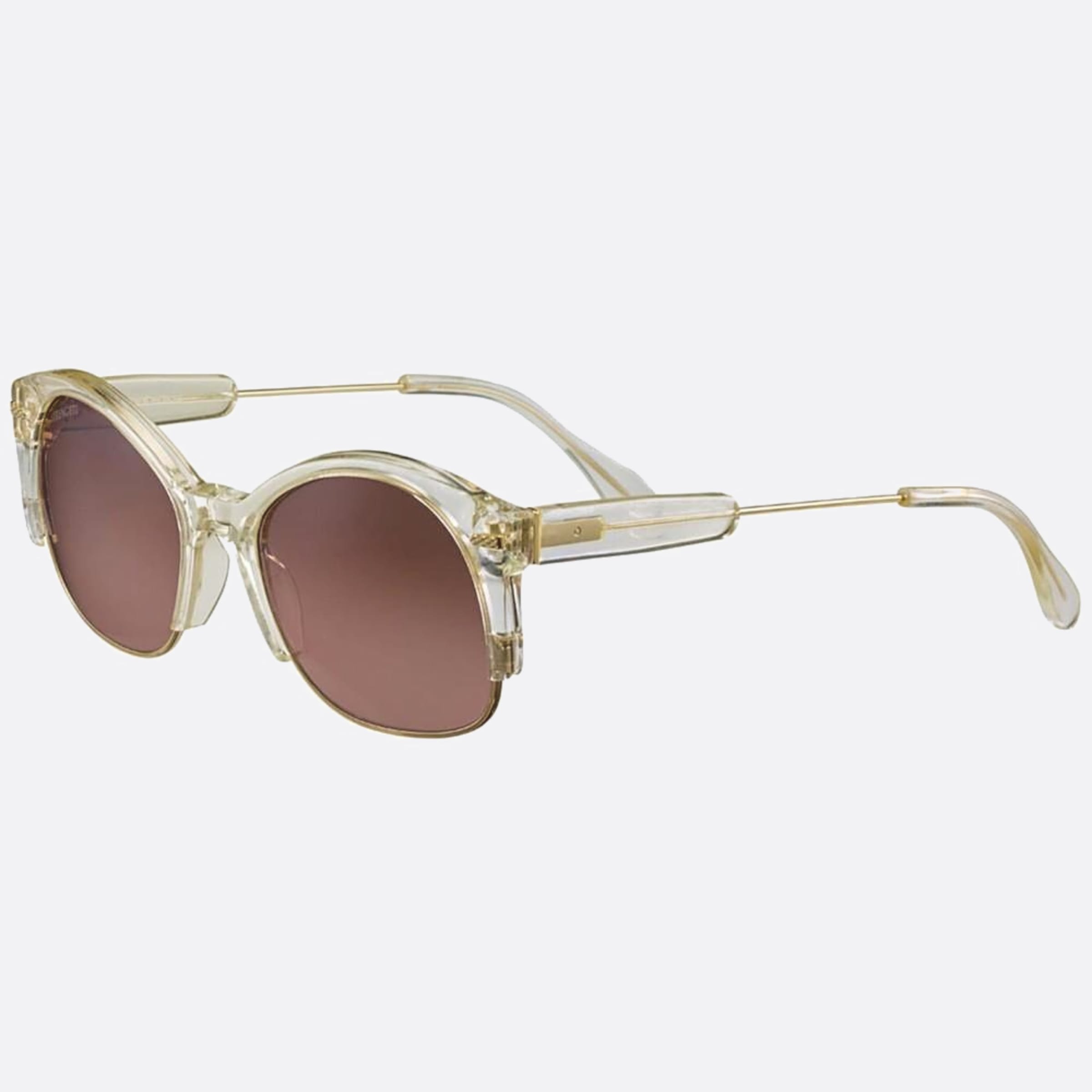 Serengeti 50mm Vinita Ss529003 Transparent Round Polarized Women Sunglasses - Side View