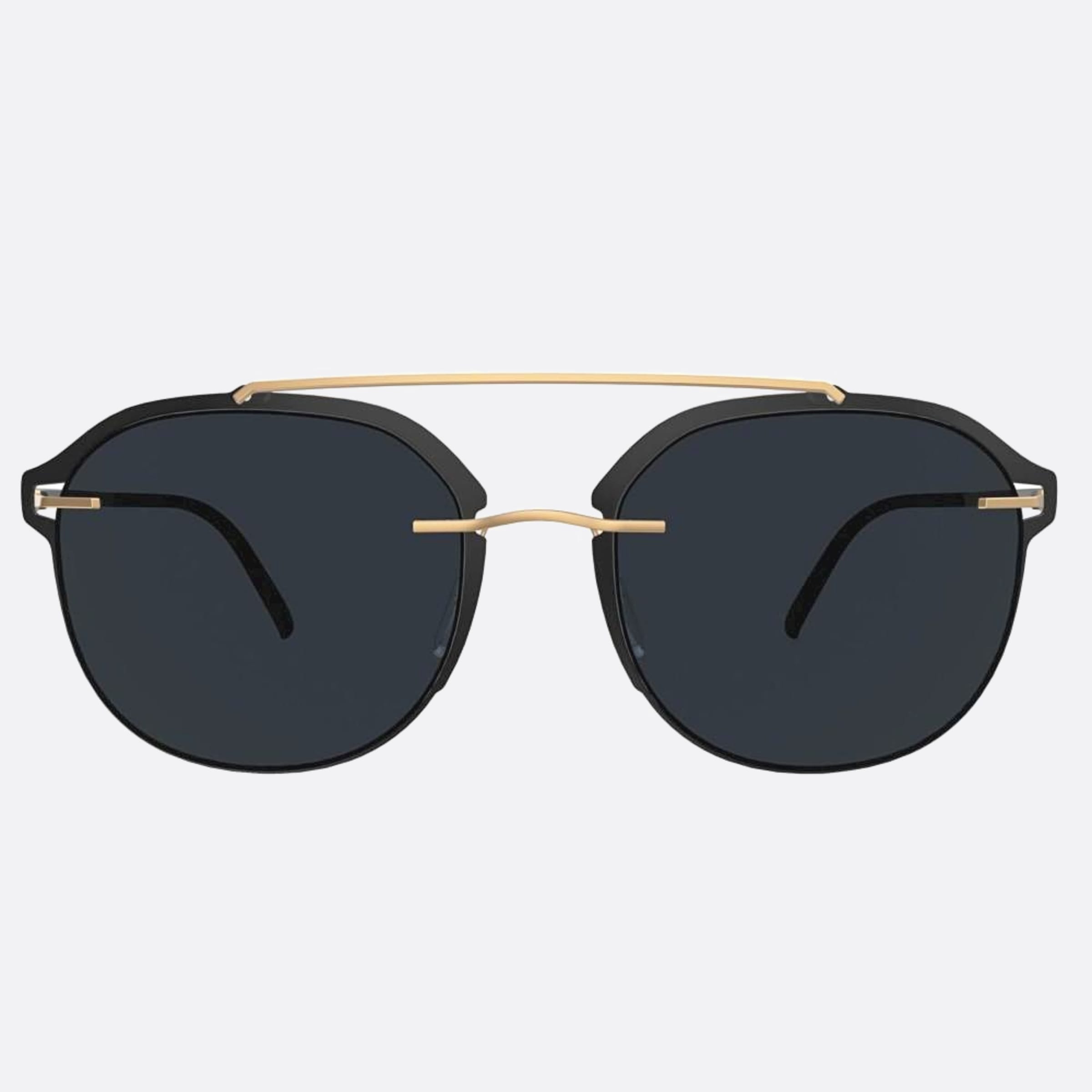Silhouette Accent Shades Black Pilot Polarized Men Sunglasses - Main View