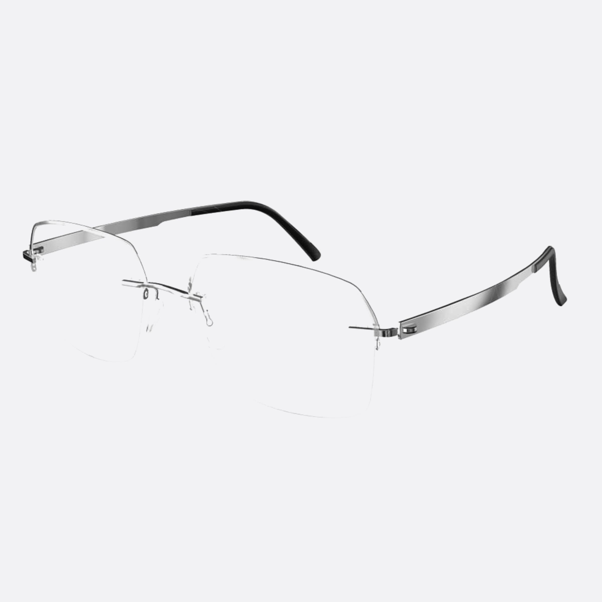 Silhouette 54mm Artline Ruthenium Geometric Men Eyeglasses - Side View