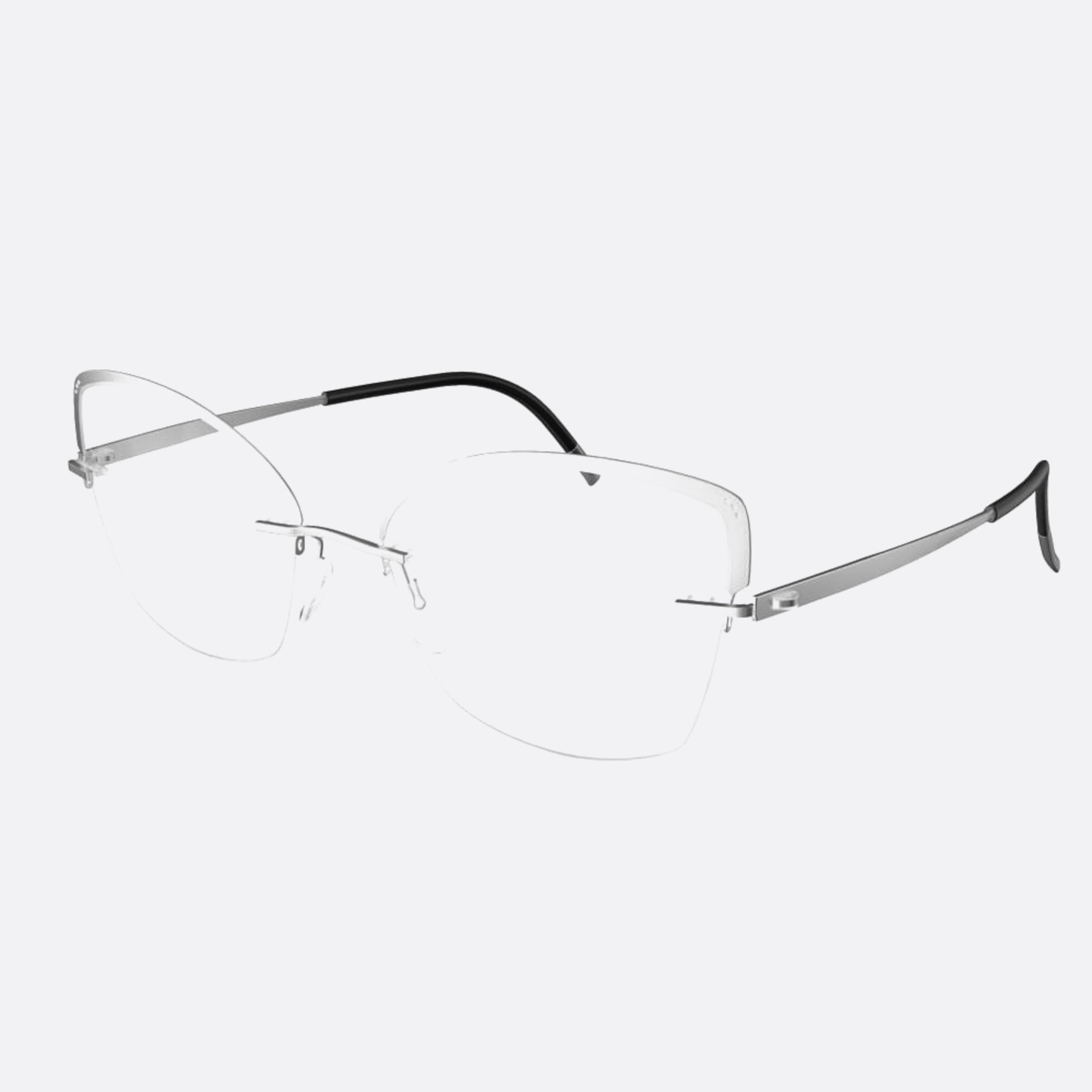 Silhouette 54mm Artline Ruthenium Cat Eye Women Eyeglasses - Side View