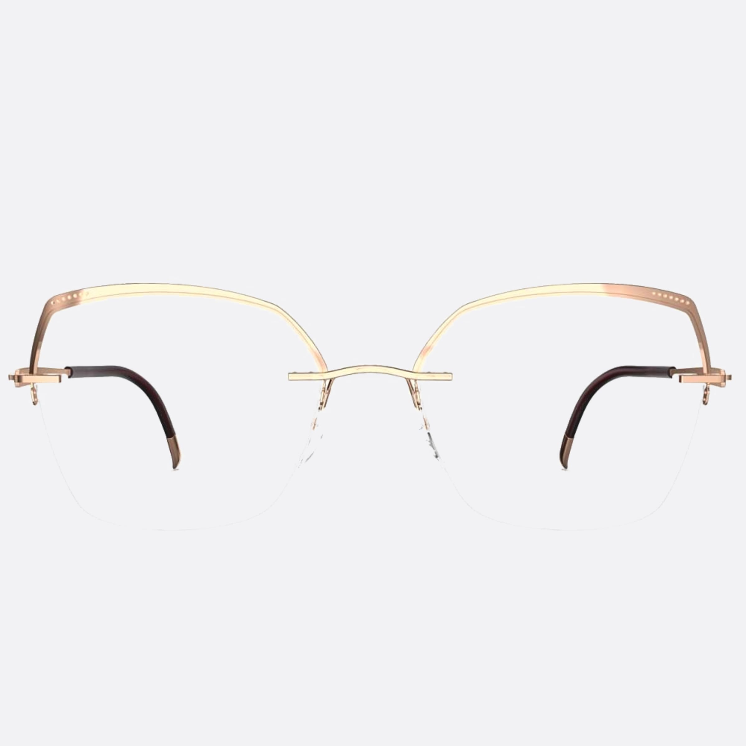 Silhouette 53mm Artline Rose Gold Butterfly Women Eyeglasses - Main View