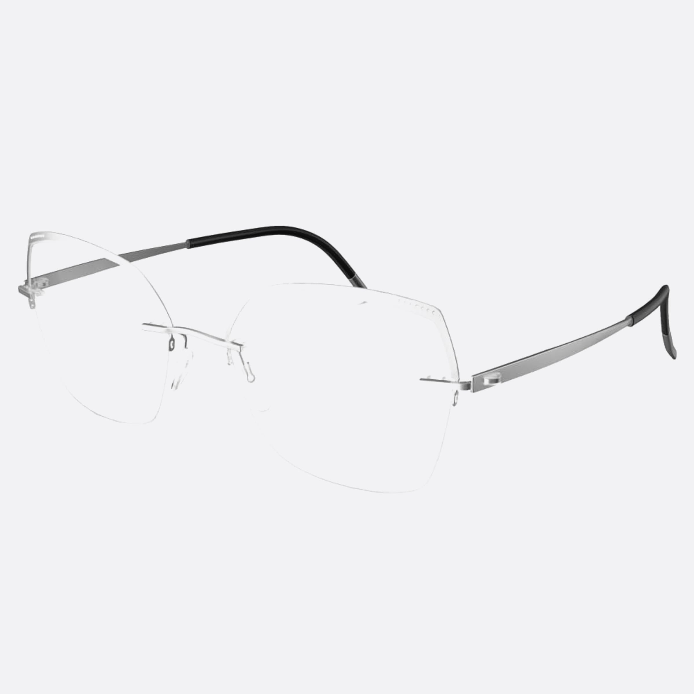Silhouette 55mm Artline Silver Butterfly Women Eyeglasses - Side View