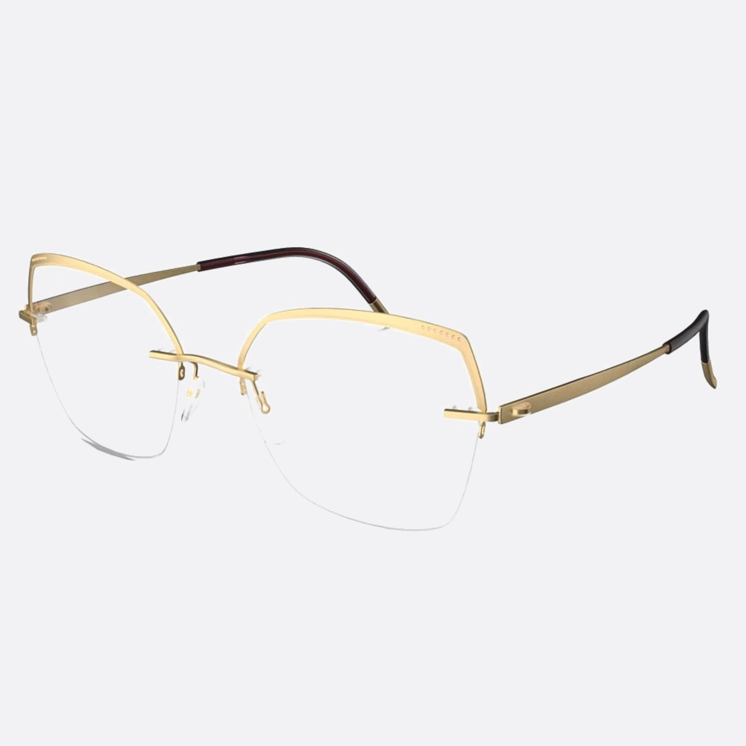 Silhouette 53mm Artline Gold Butterfly Women Eyeglasses - Side View