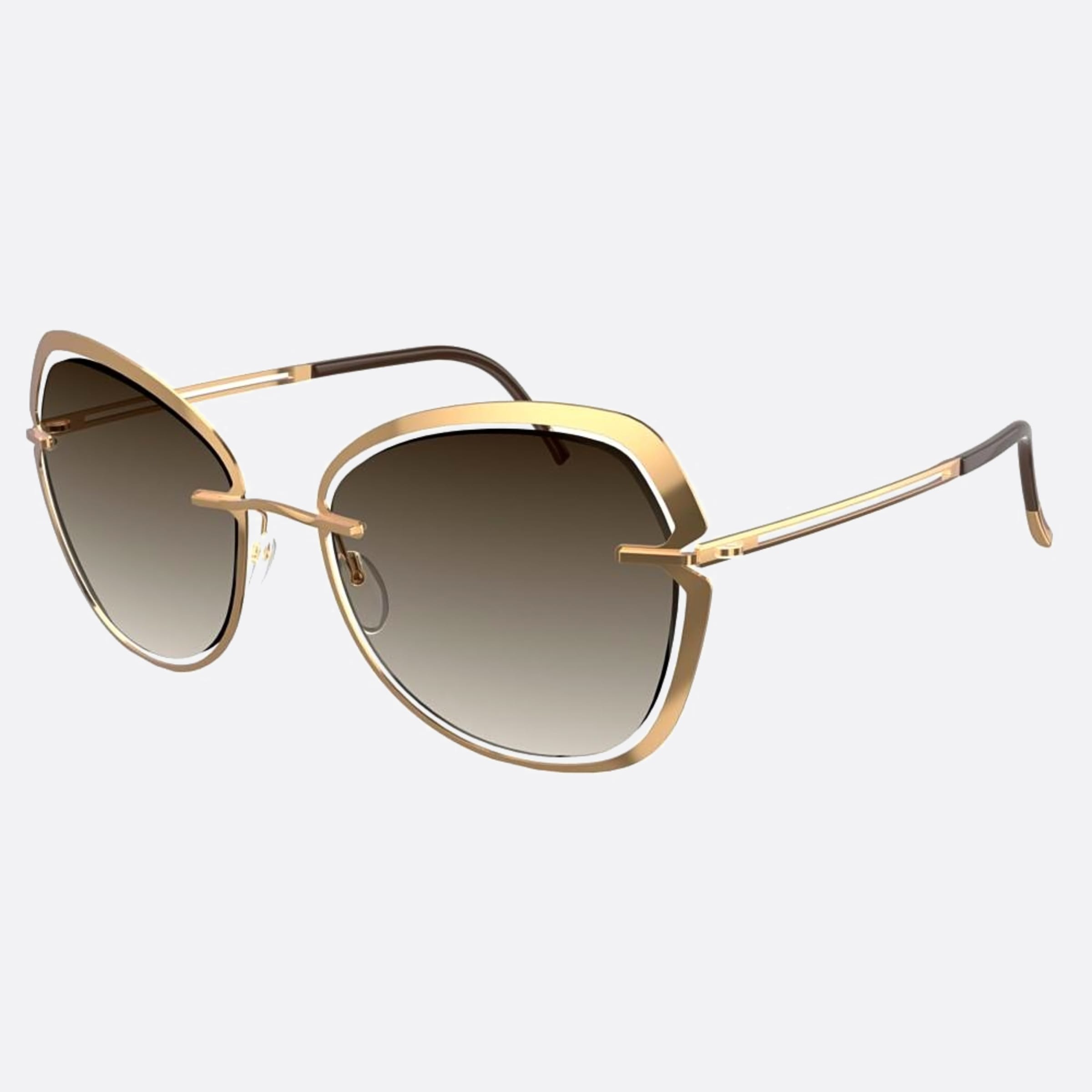 Silhouette Bolschoi Grace Gold Butterfly Women Sunglasses - Side View