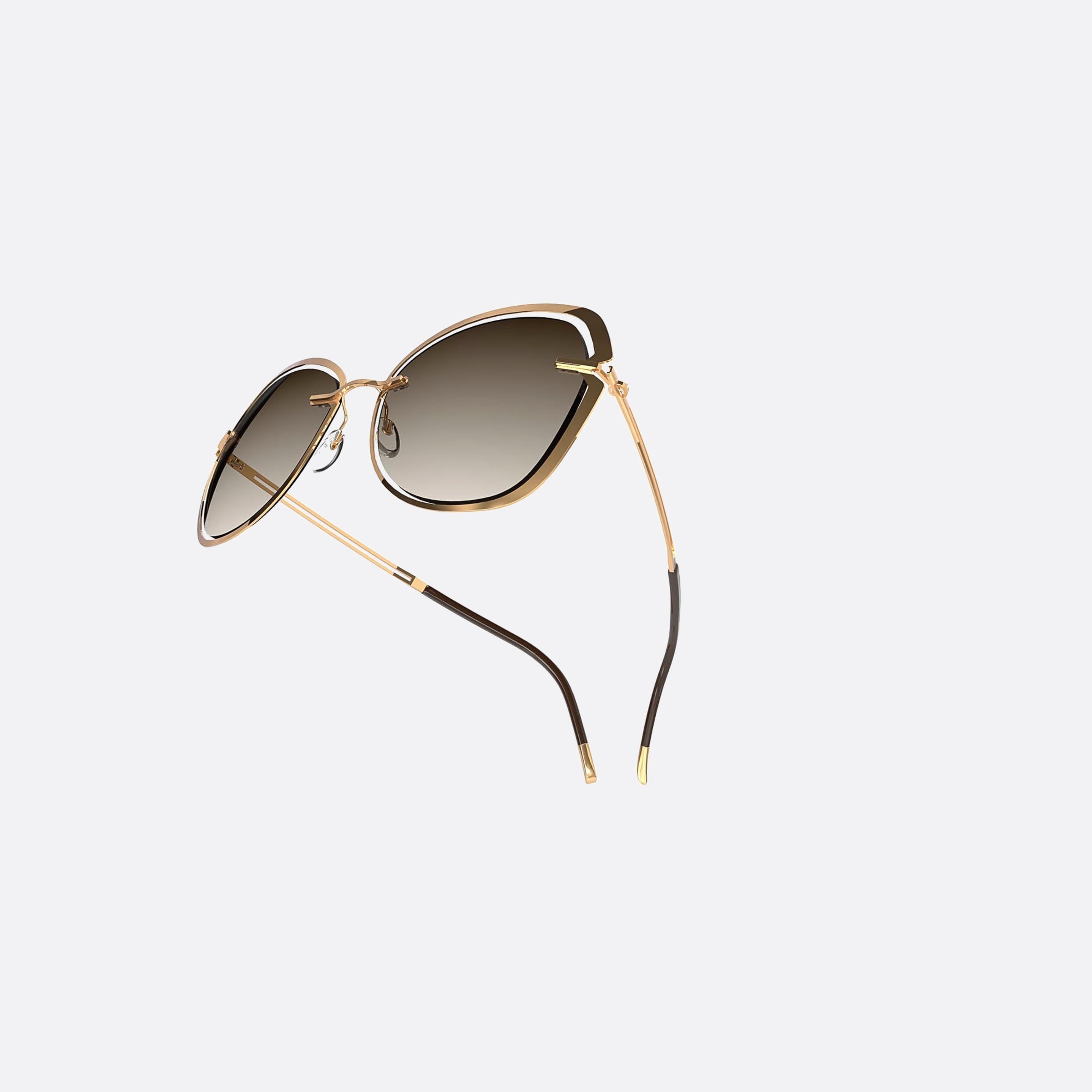 Silhouette Bolschoi Grace Gold Butterfly Women Sunglasses - Detail View