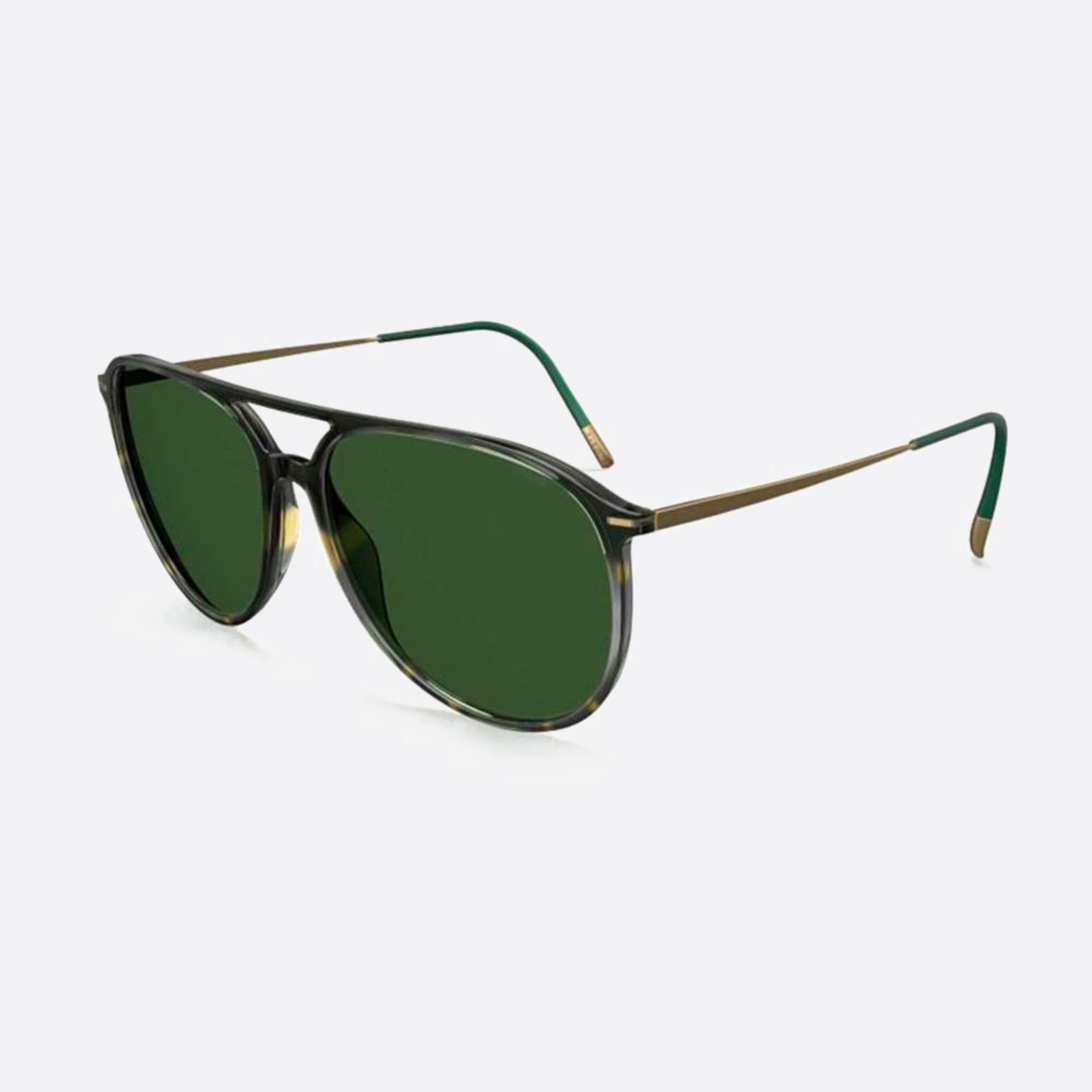 Silhouette Brickell Green Pilot Men Sunglasses - Side View