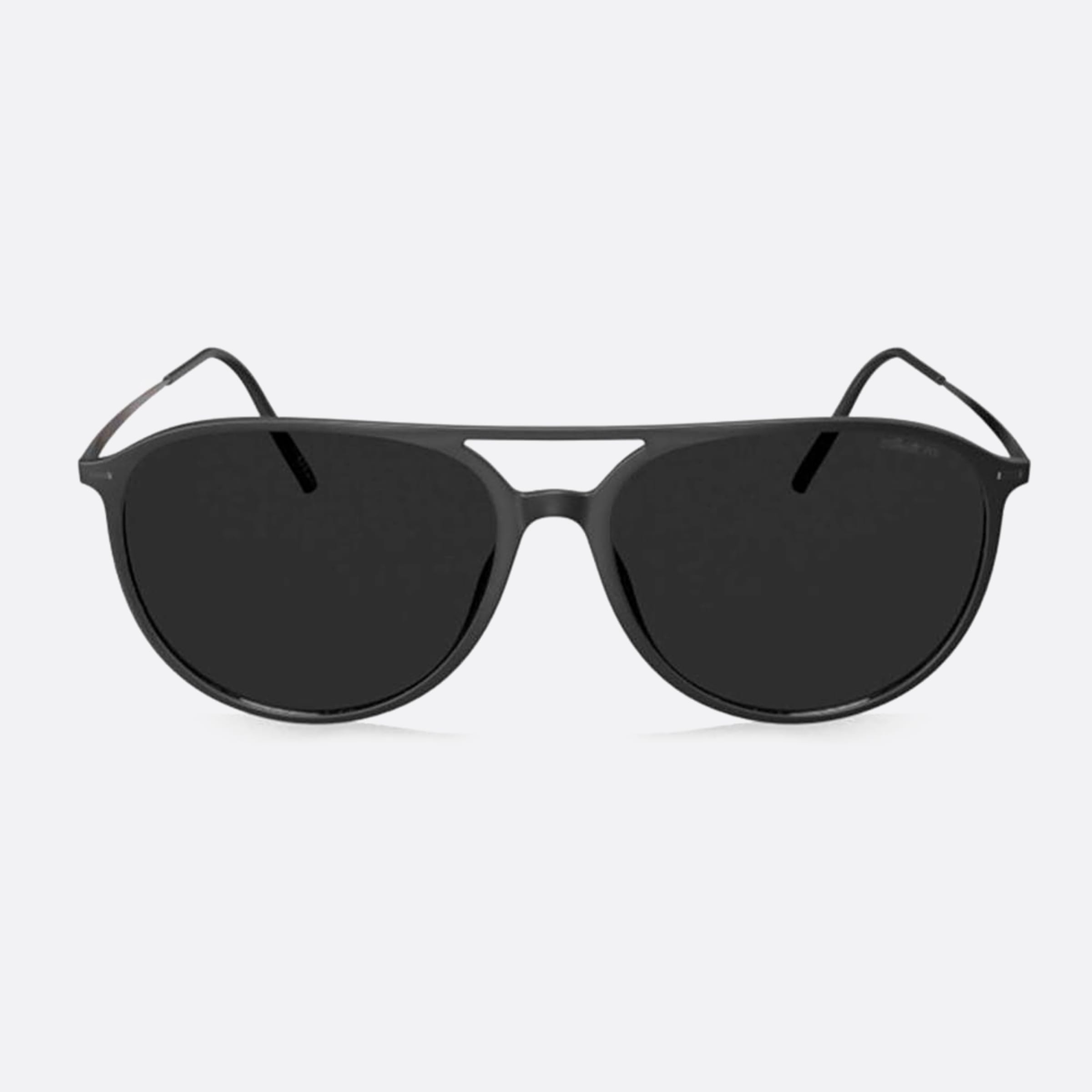 Silhouette Brickell Black Pilot Polarized Men Sunglasses - Main View