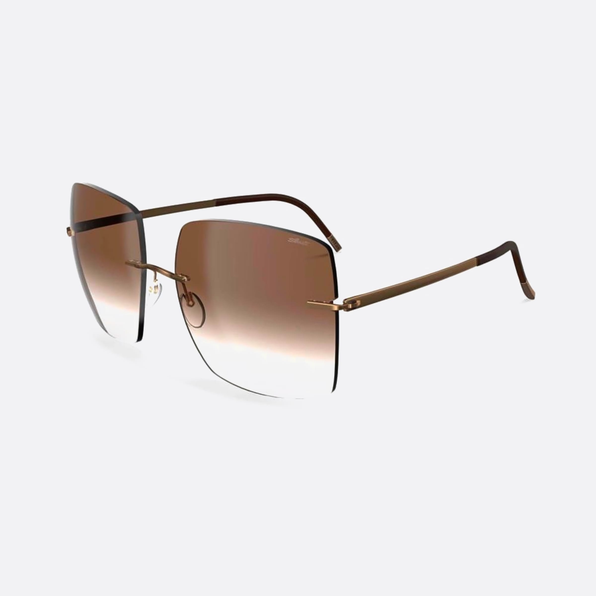 Silhouette Cadaques Gold Geometric Women Sunglasses - Side View