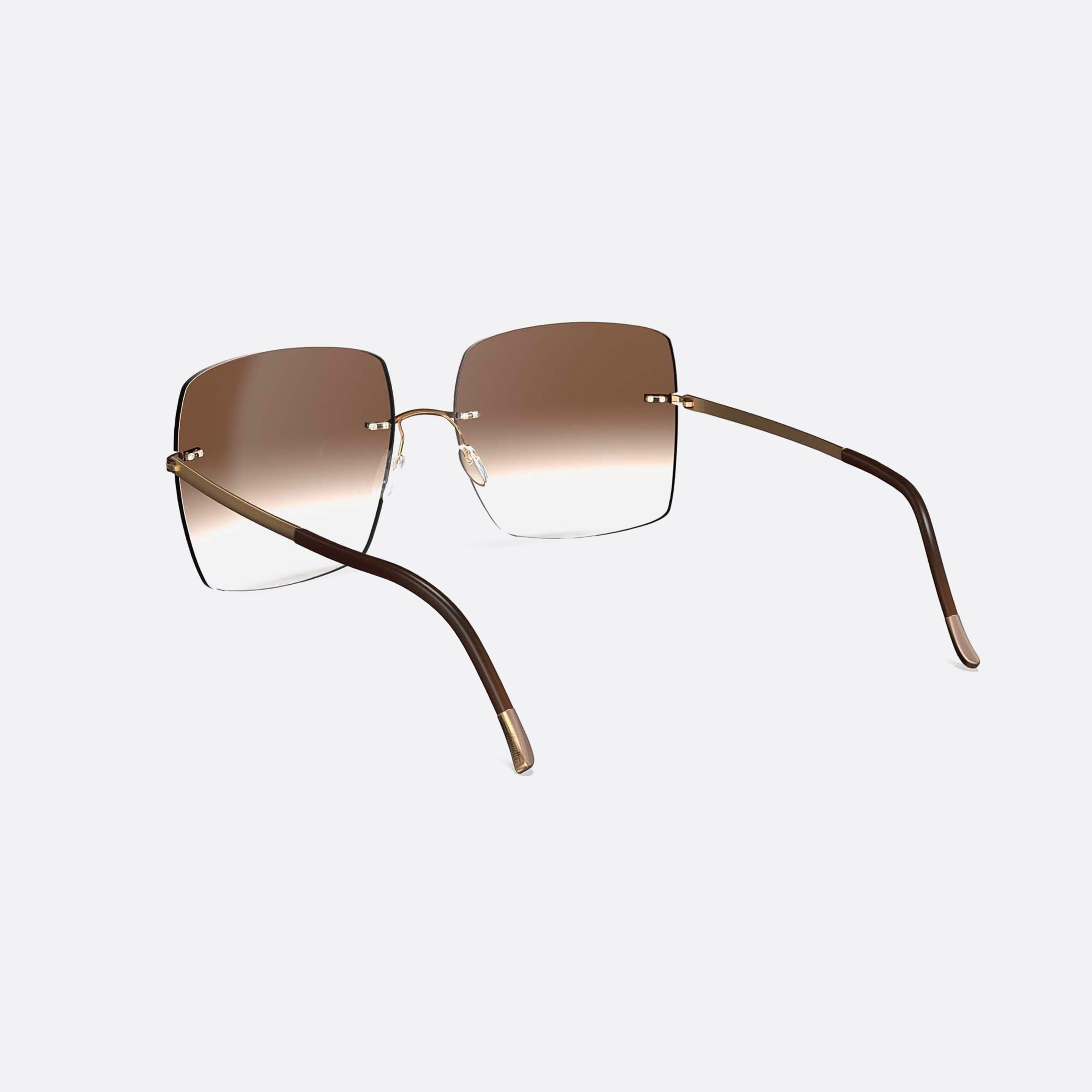 Silhouette Cadaques Gold Geometric Women Sunglasses - Lifestyle Shot