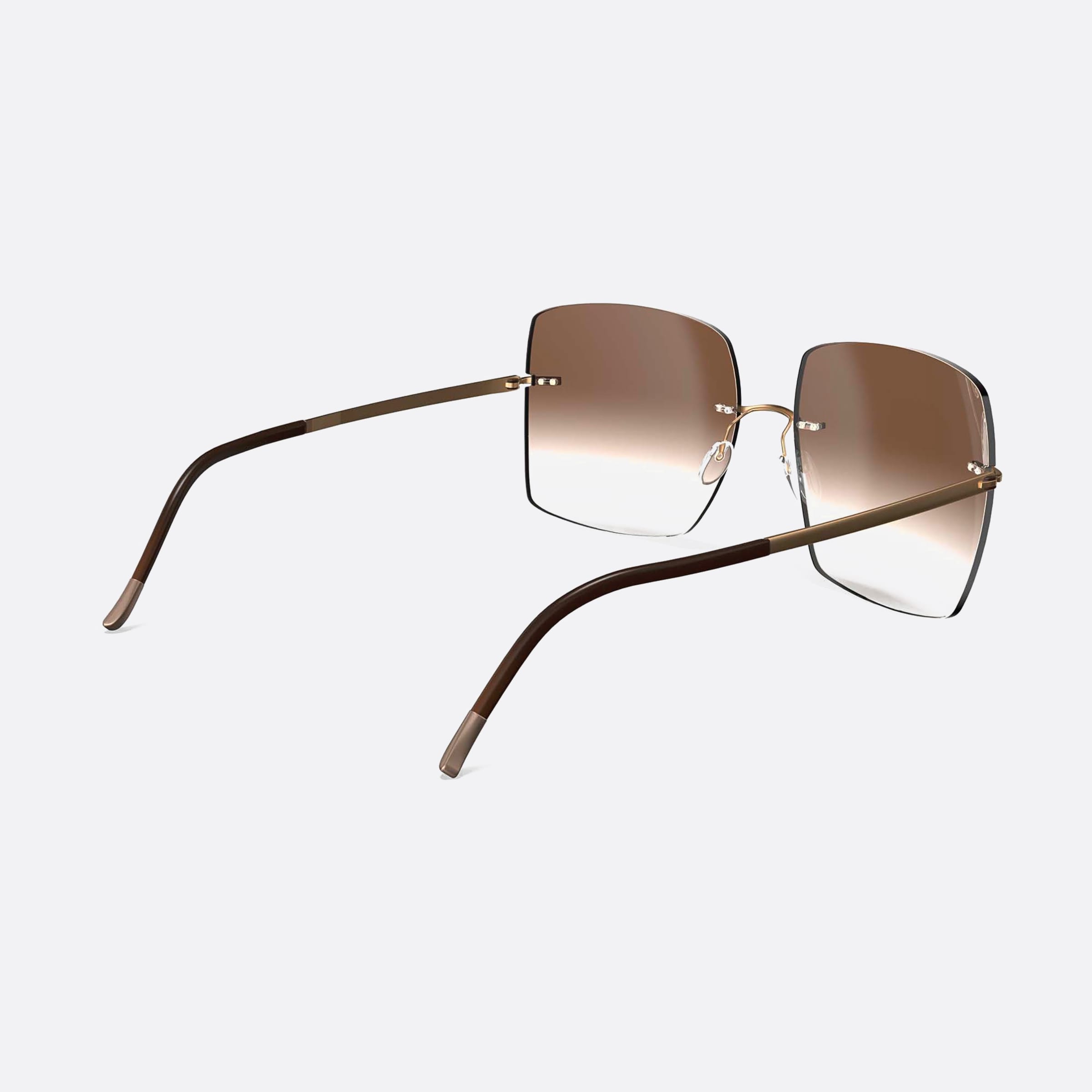 Silhouette Cadaques Gold Geometric Women Sunglasses - Additional Angle