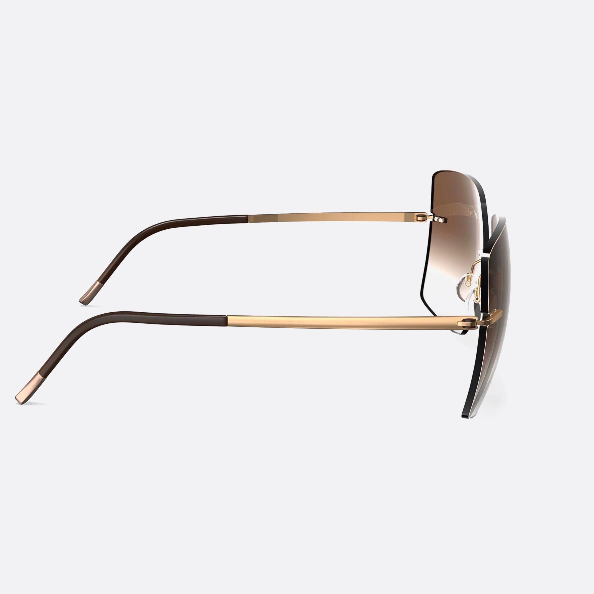 Silhouette Cadaques Gold Geometric Women Sunglasses - Additional Angle