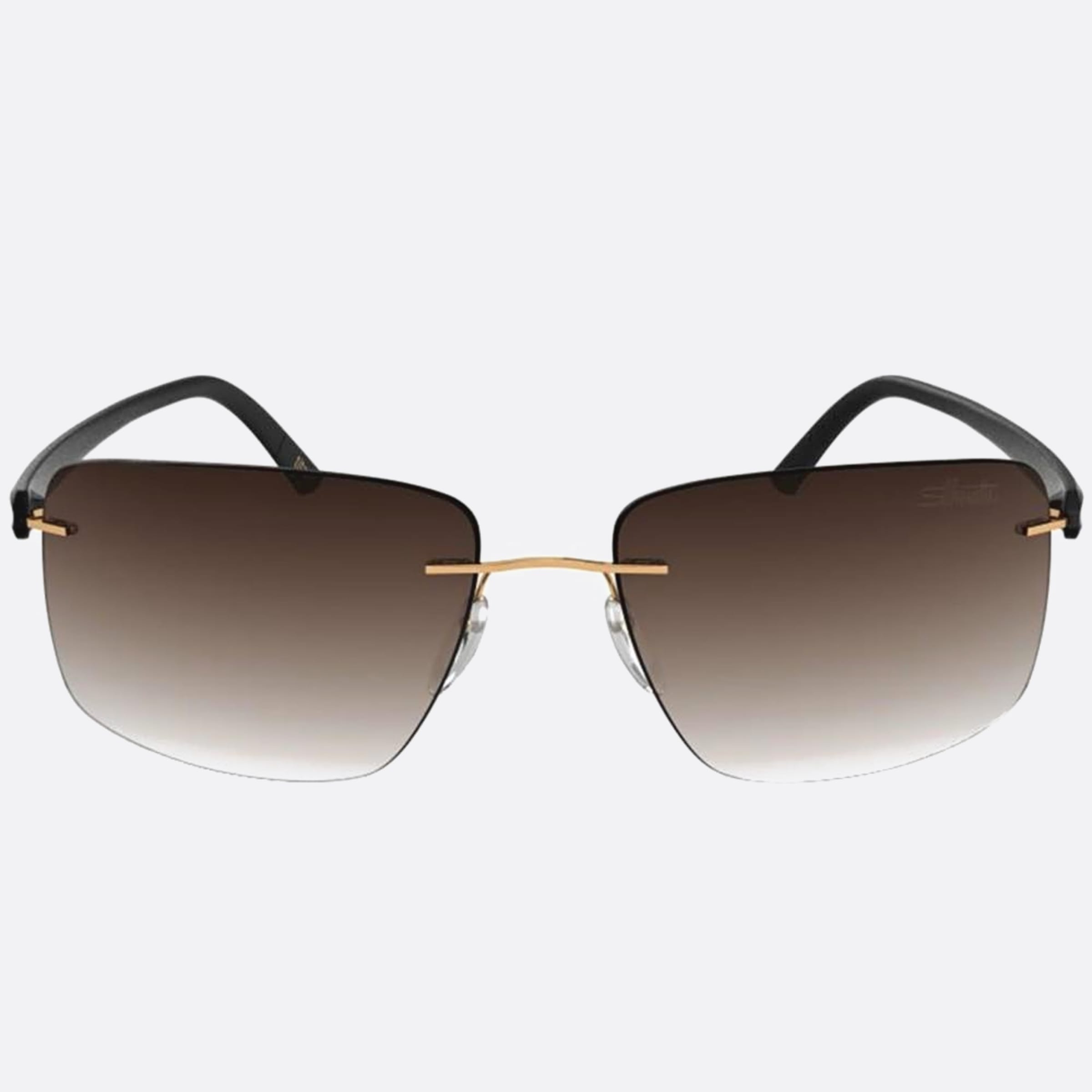 Silhouette Carbon Gold Geometric Men Sunglasses - Main View