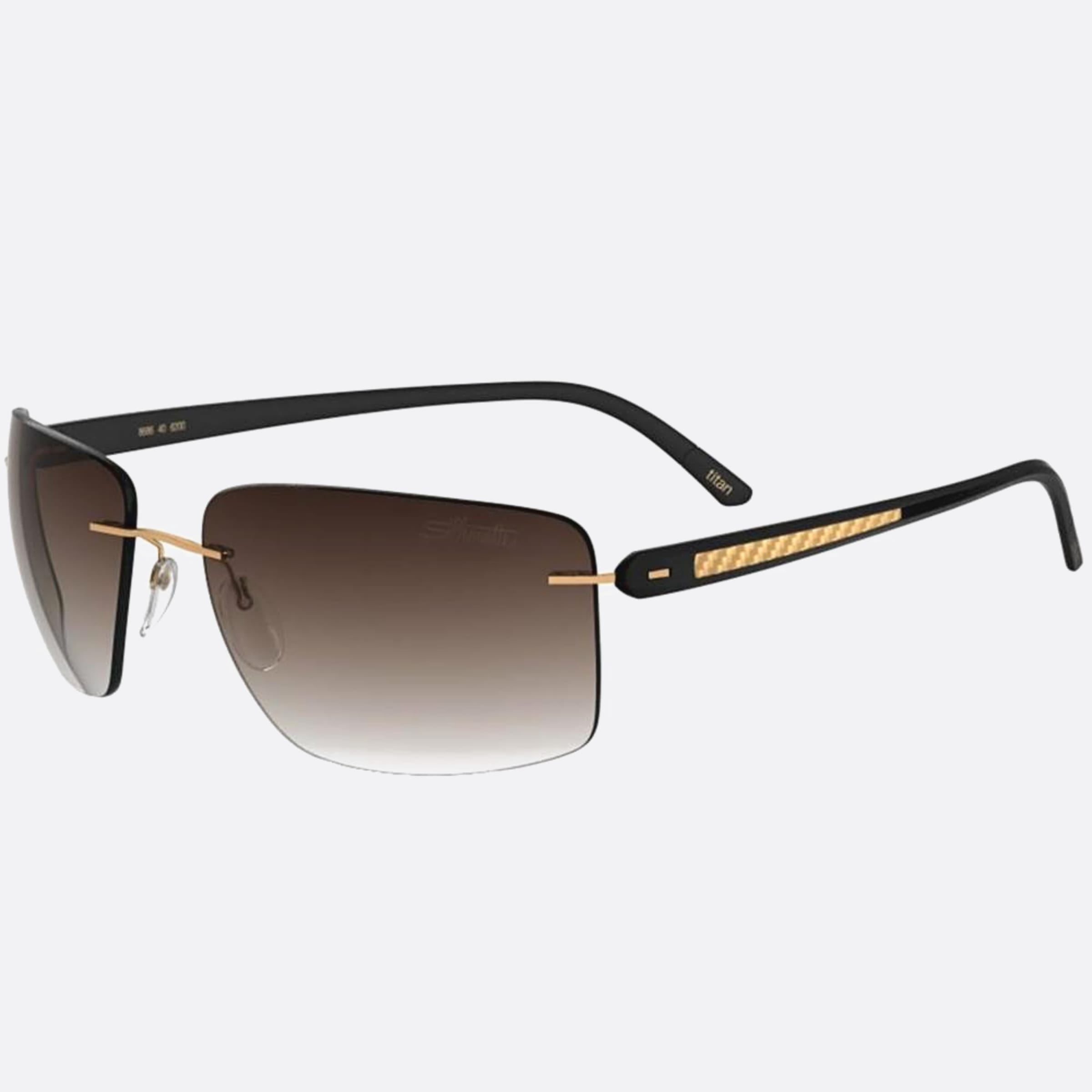 Silhouette Carbon Gold Geometric Men Sunglasses - Side View
