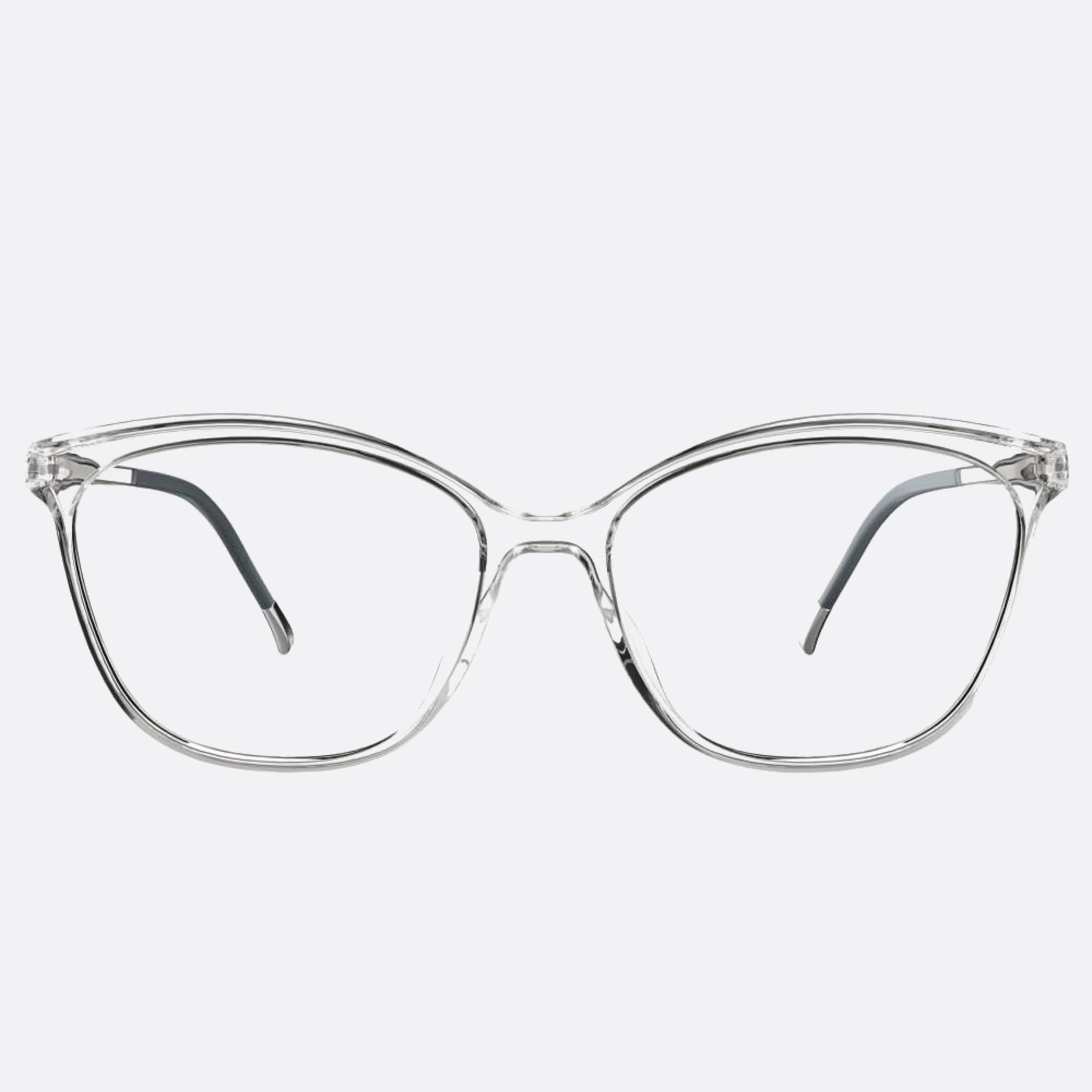 Silhouette 53mm Eos View Transparent Cat Eye Women Eyeglasses - Main View