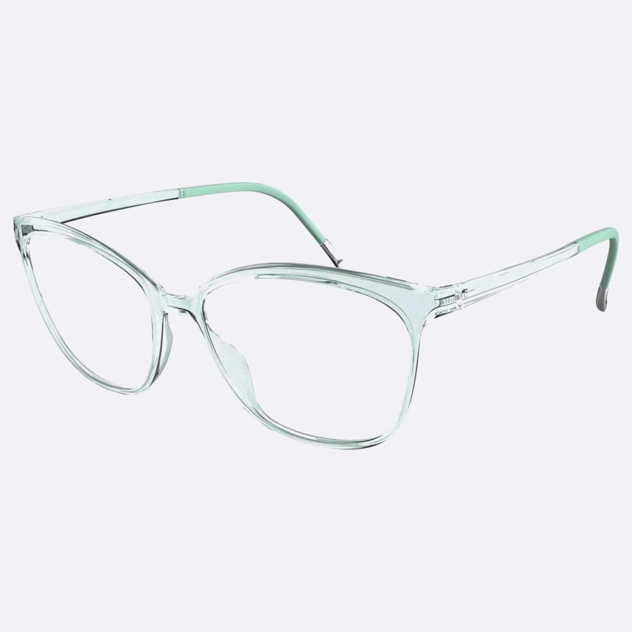 Silhouette 53mm Eos View Green Cat Eye Women Eyeglasses - Side View