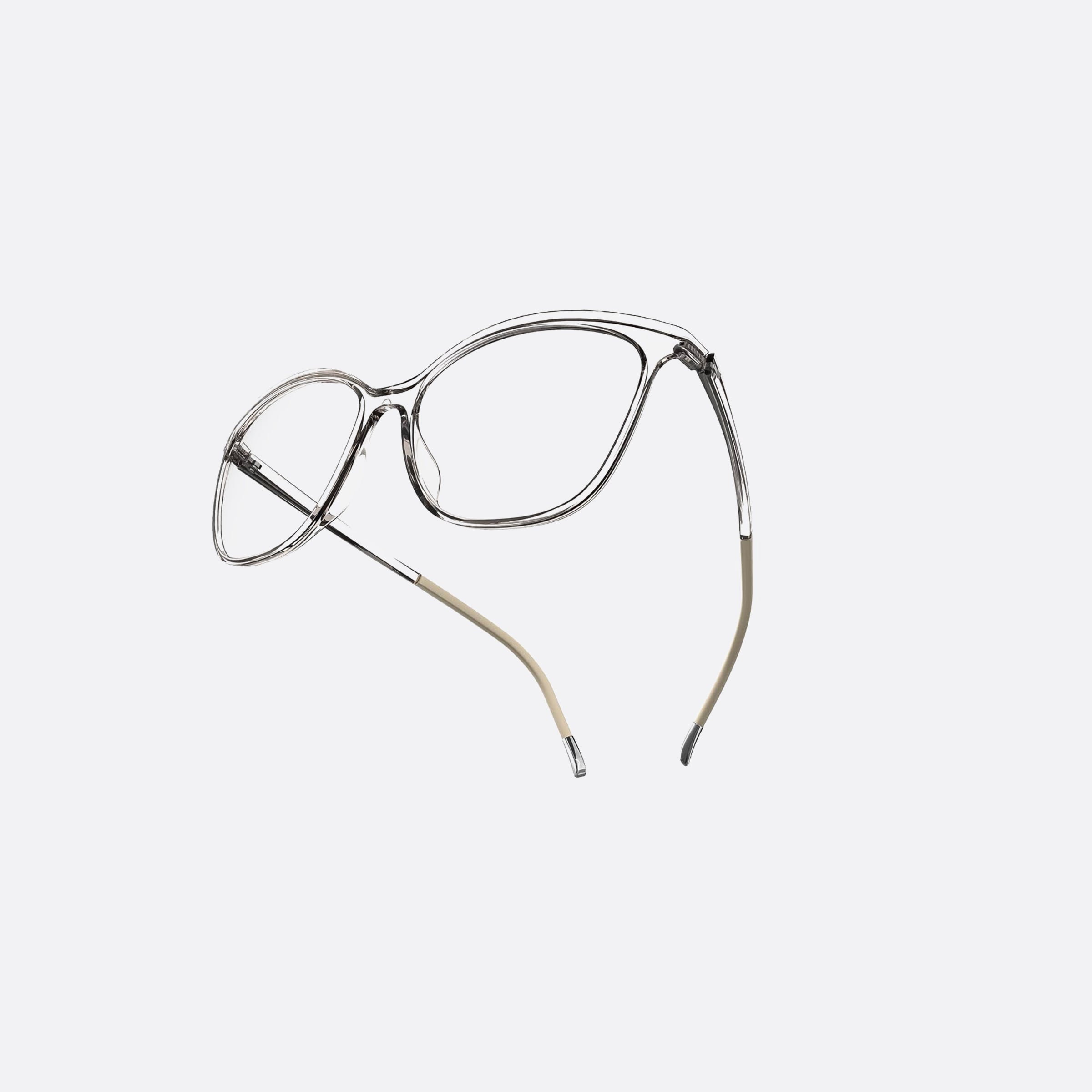Silhouette 55mm Eos View Grey Cat Eye Women Eyeglasses - Detail View