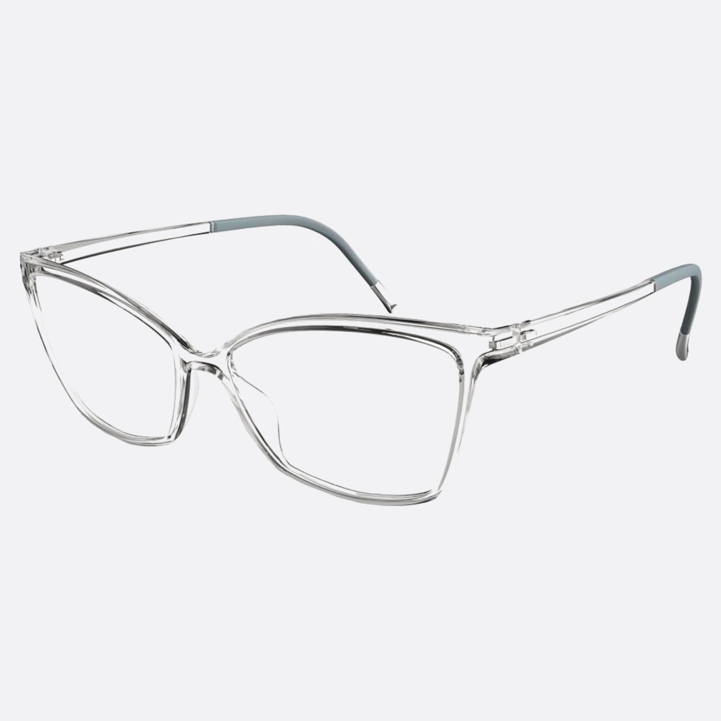 Silhouette 56mm Eos View Transparent Butterfly Women Eyeglasses - Side View