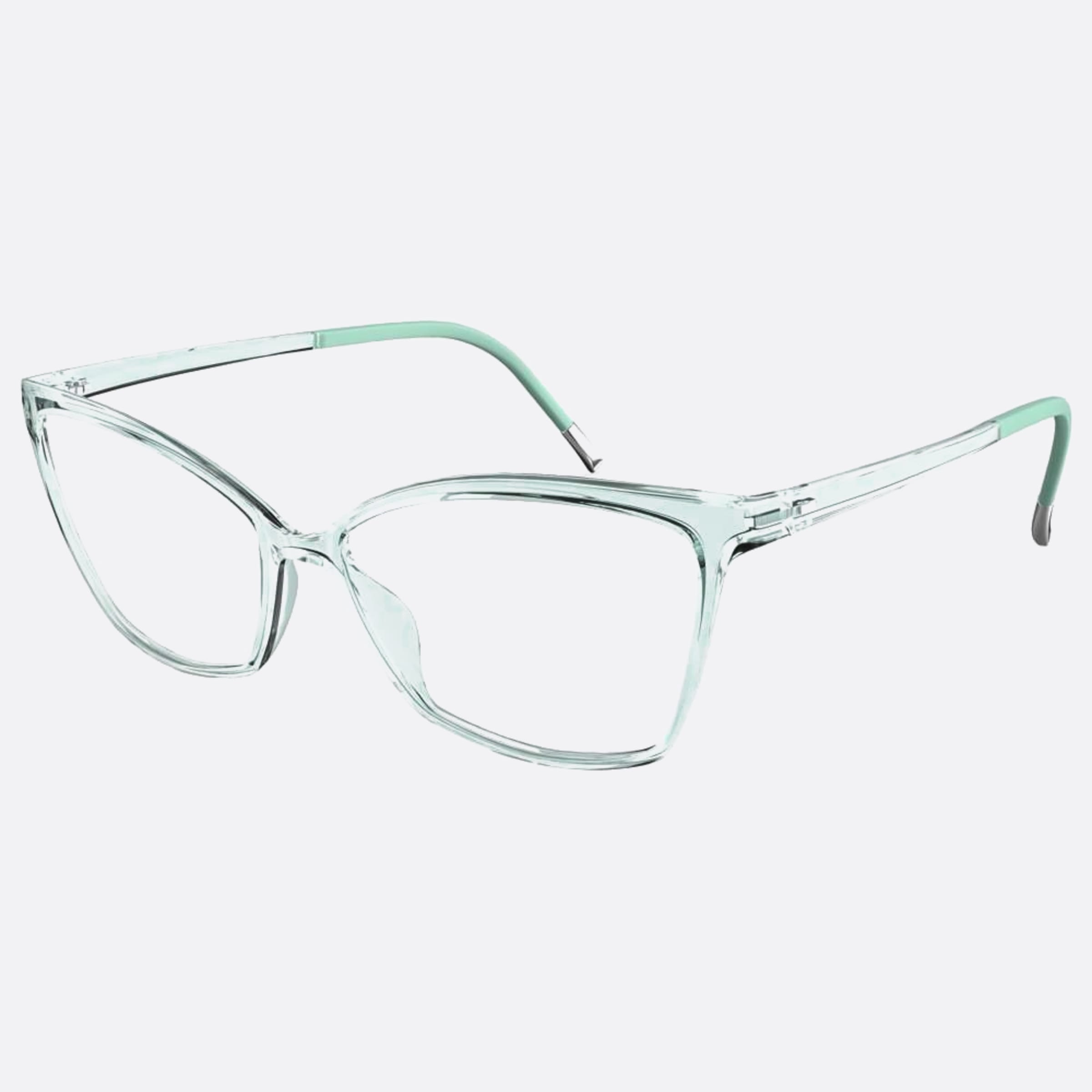 Silhouette 54mm Eos View Green Butterfly Women Eyeglasses - Side View